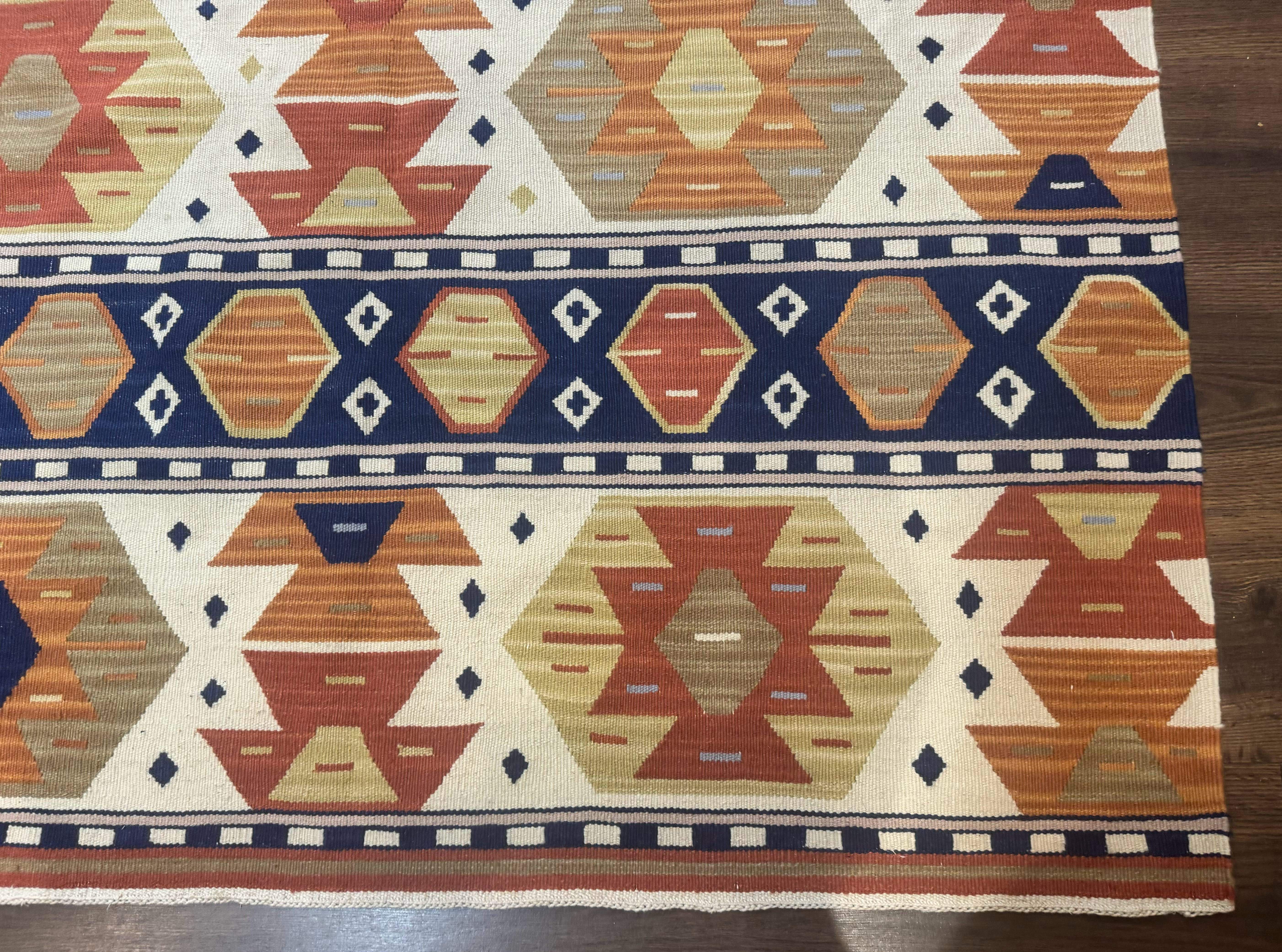 Turkish Kilim Rug 8x11, Handmade, Wool, Nourison Rug - Jewel Rugs