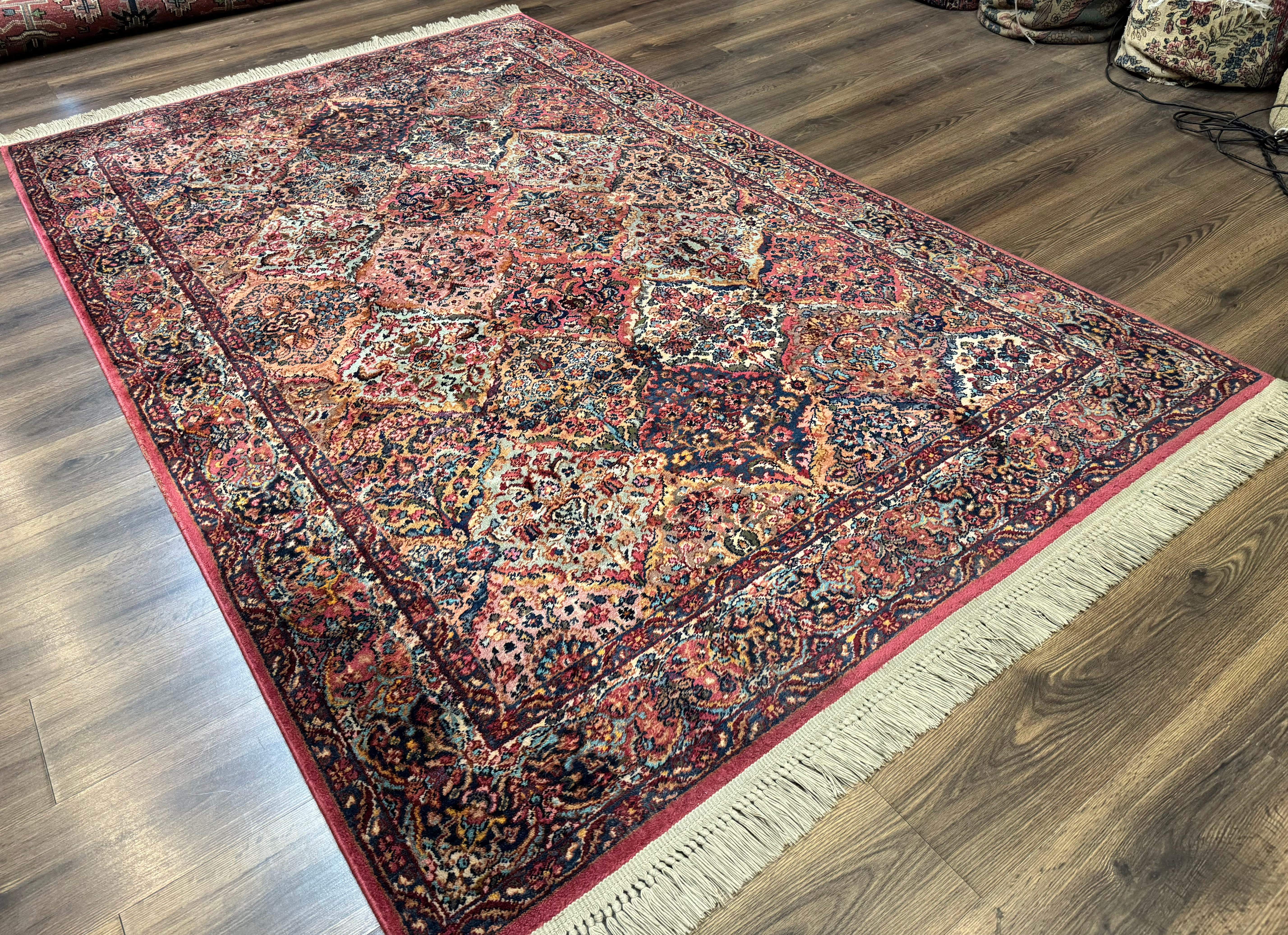 5.9 x 9 Karastan Rug Multicolor Panel Kirman #717, Original 700 Series, Wool - Jewel Rugs