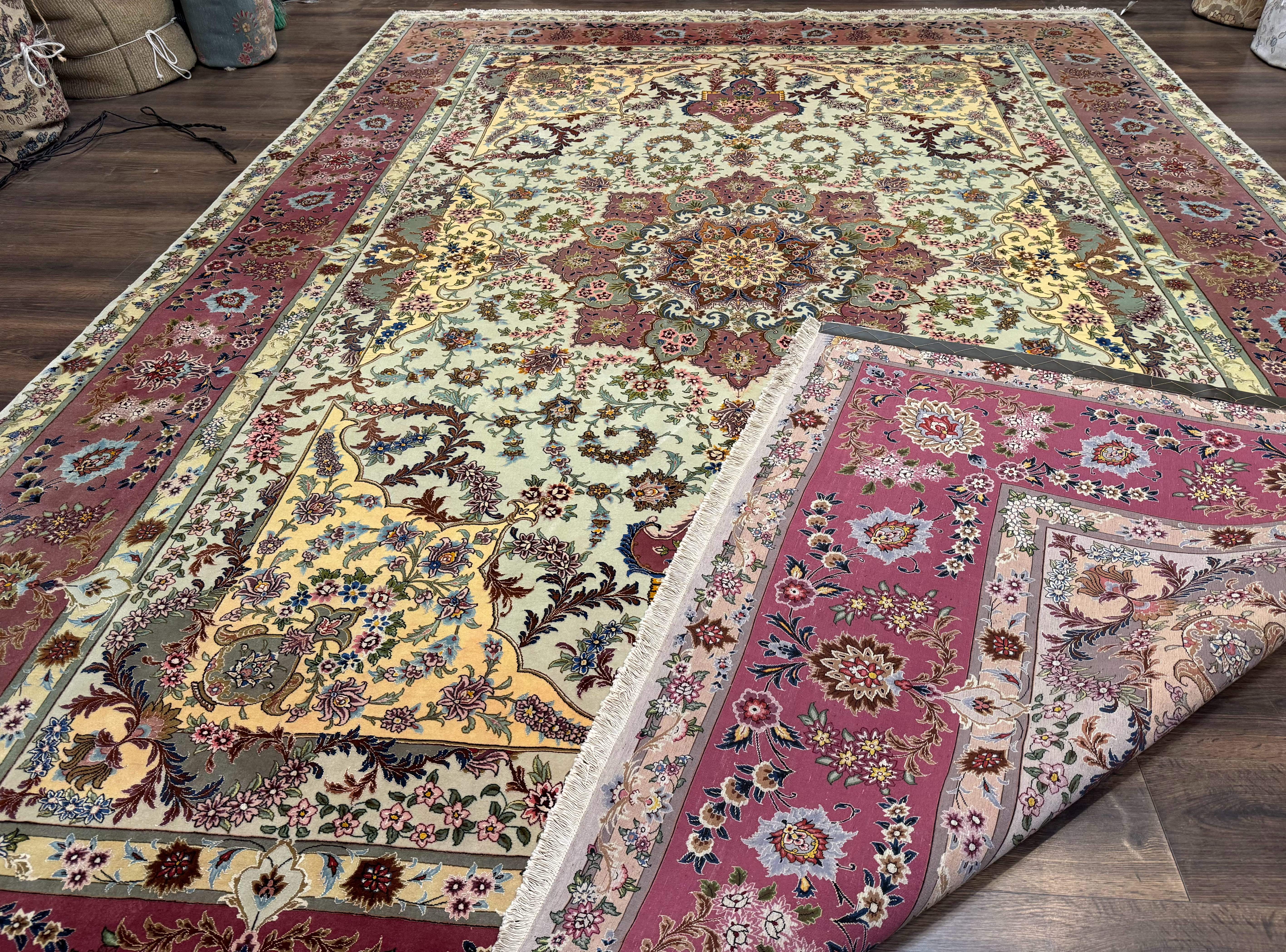 Marvelous Persian Tabriz Rug 10x13, Very Fine 380 KPSI - Jewel Rugs