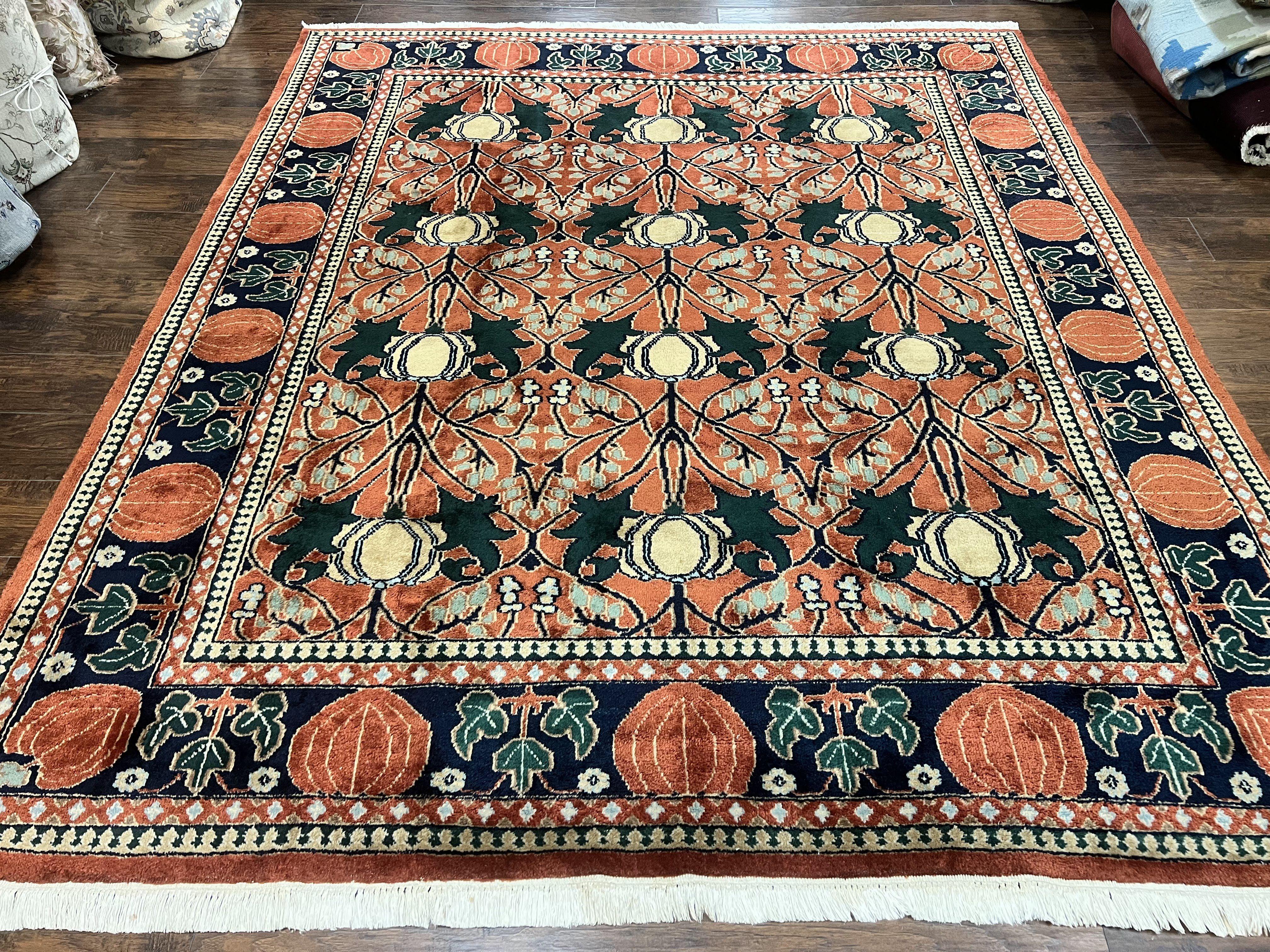 Indo Persian Bidjar Rug 8x10, Red and Black, Handmade Vintage Wool Carpet - Jewel Rugs