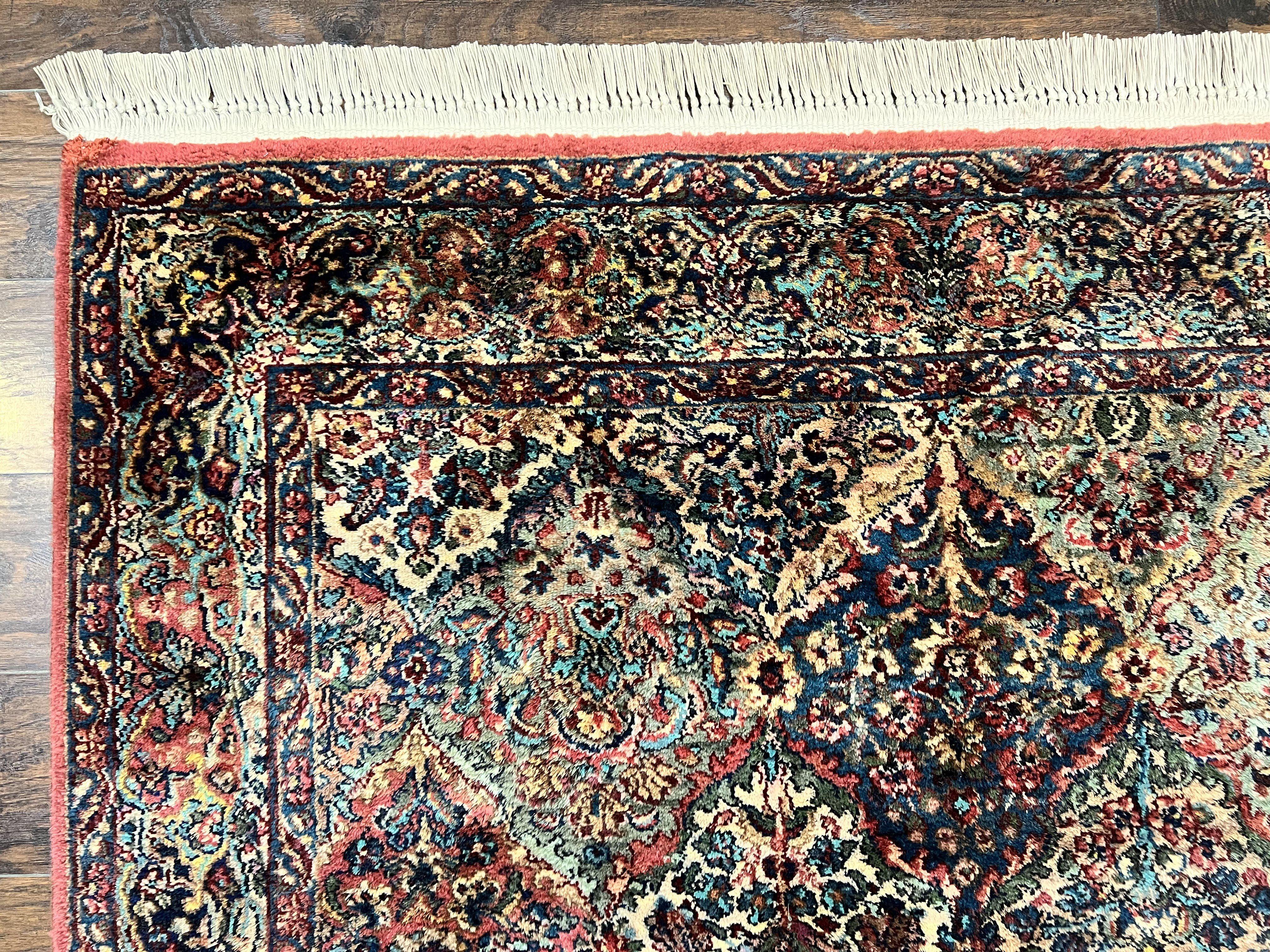 Karastan Rug 5.9 x 9, Multicolor Panel Kirman Rug #717, Wool Original Karastan Collection 700 Series, Vintage Karastan Area Rug - Jewel Rugs