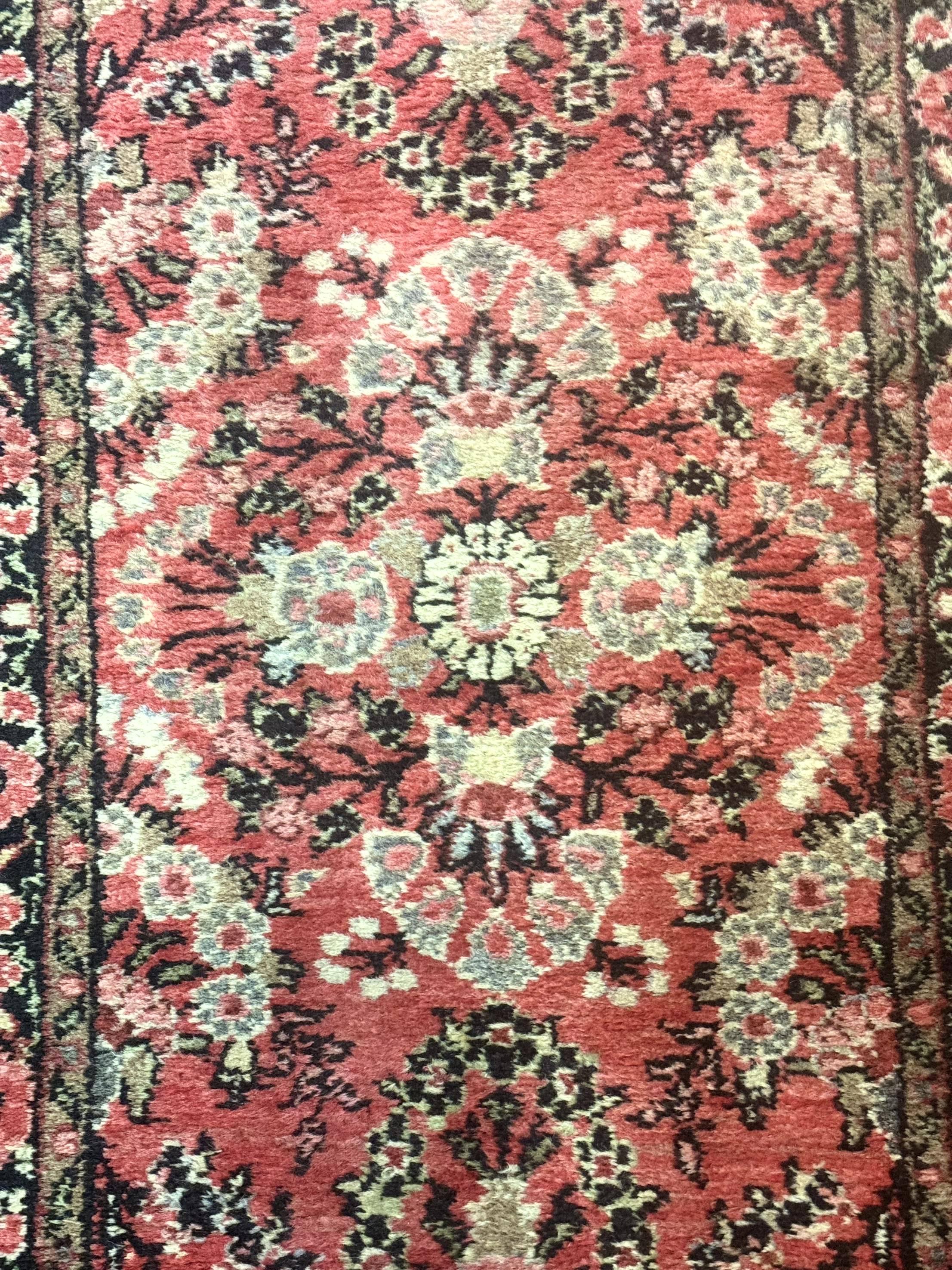 Persian Hamadan Runner Rug 2 x 13.6 – Red Floral Wool Hallway Carpet - Jewel Rugs