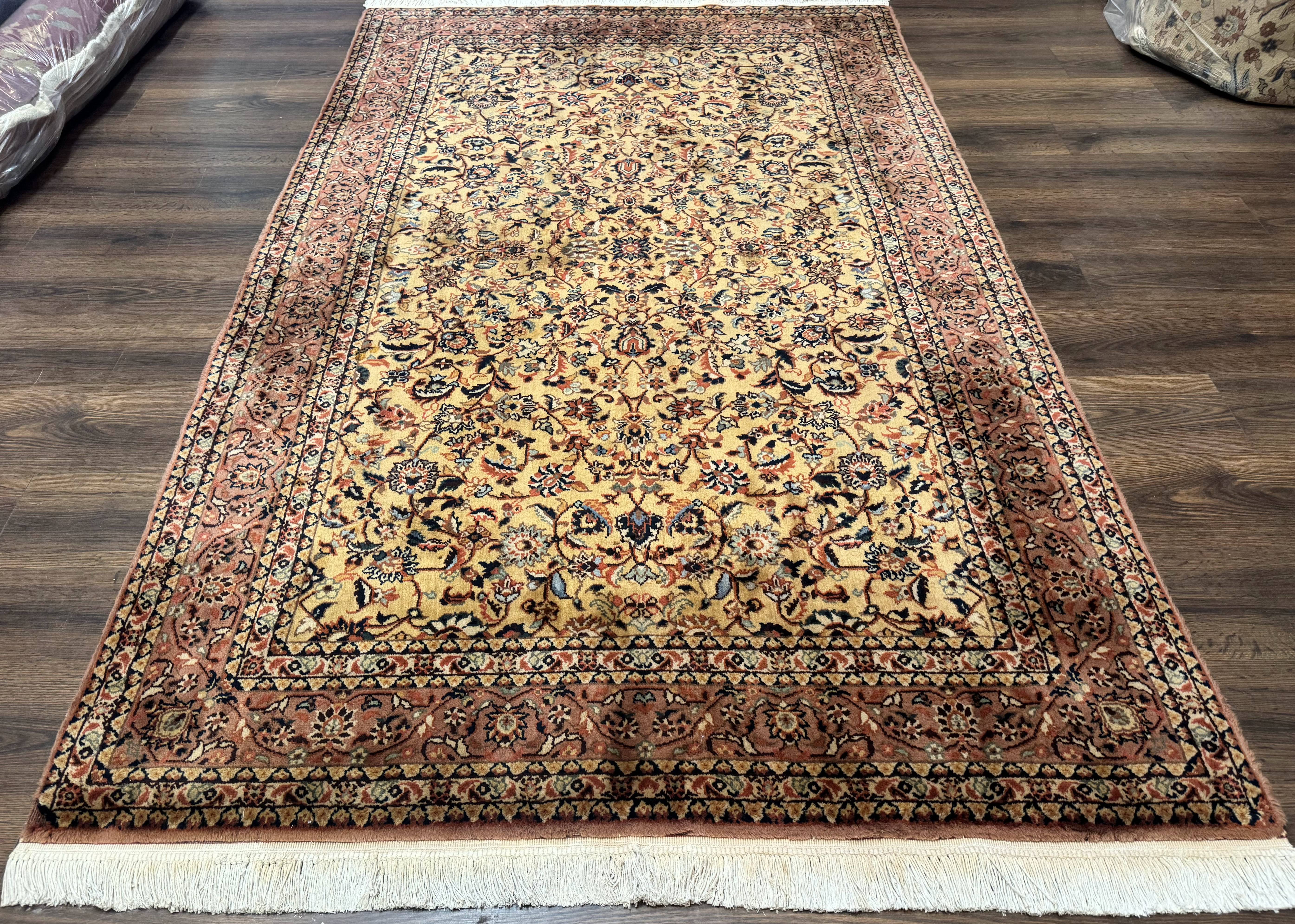 Indo Persian Rug 5x8, Light Tan/Camel, Allover Design - Jewel Rugs