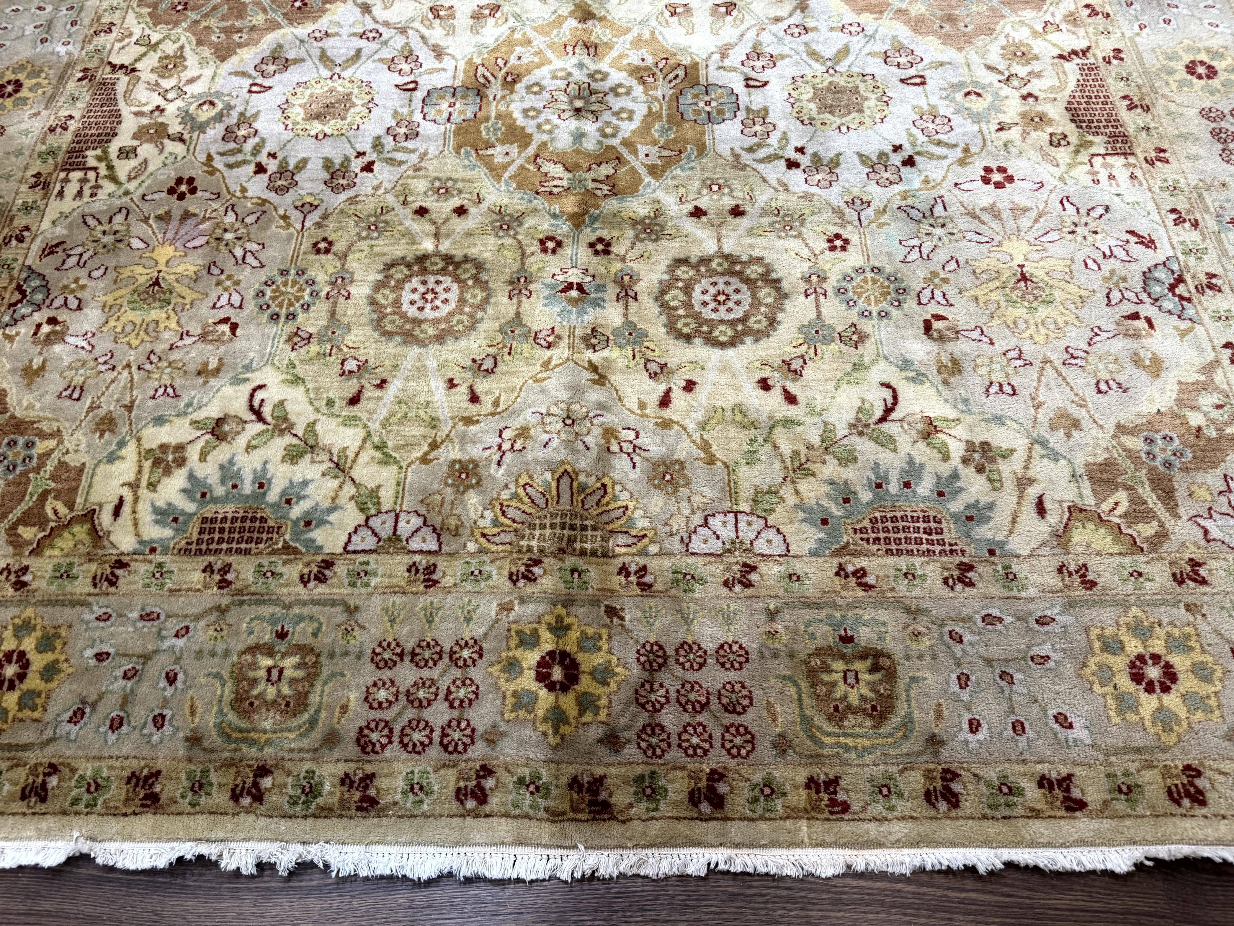 Indo Persian Rug 8x10, Indian Rug, Soft Wool Rug, Oushak Style Rug, Handmade Rug - Jewel Rugs