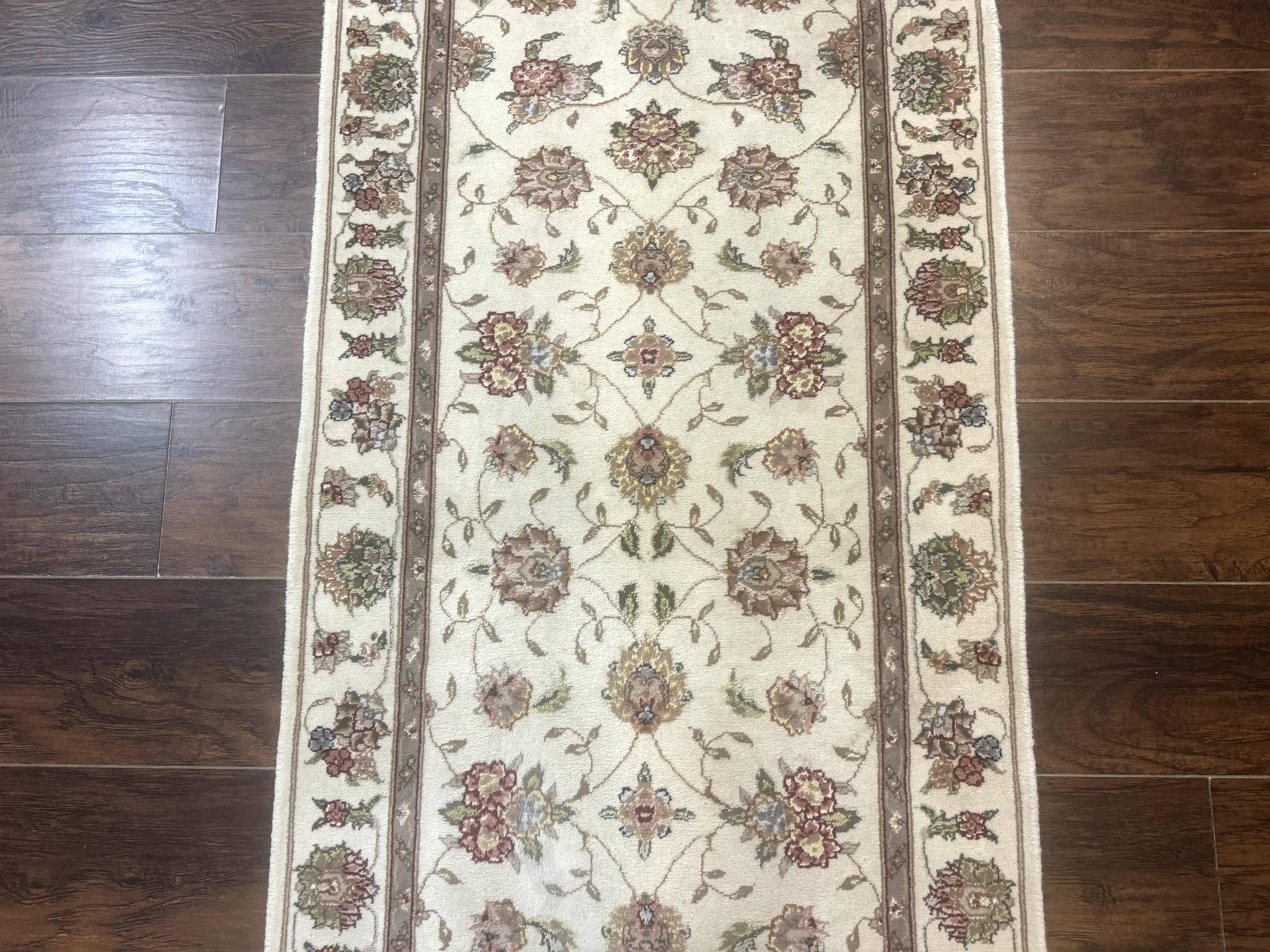 Pak Persian Runner Rug 2.6 x 8ft, Oriental Carpet for Hallway or Kitchen, Handmade, Wool and Silk Highlights - Jewel Rugs