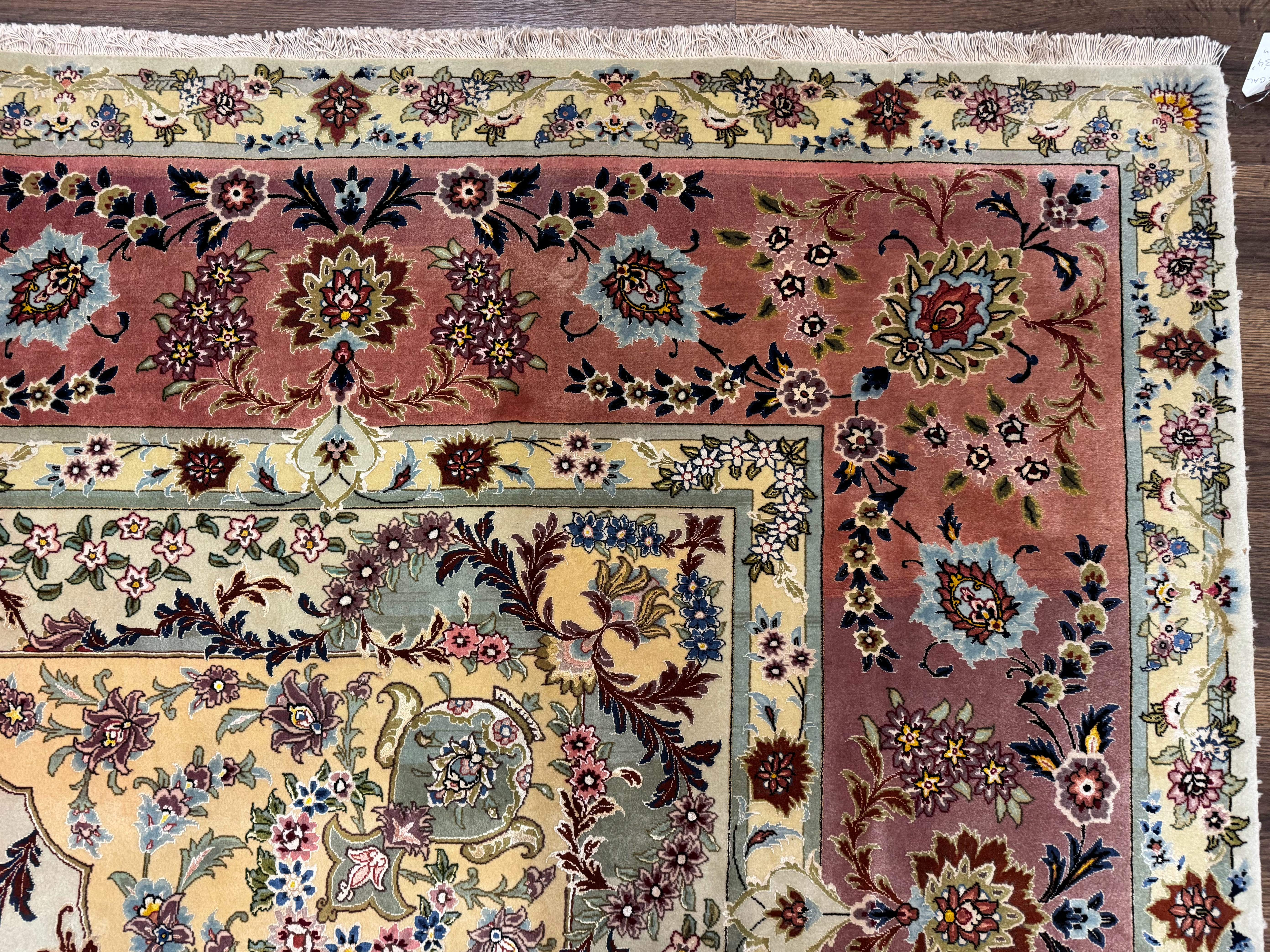 Marvelous Persian Tabriz Rug 10x13, Very Fine 380 KPSI - Jewel Rugs