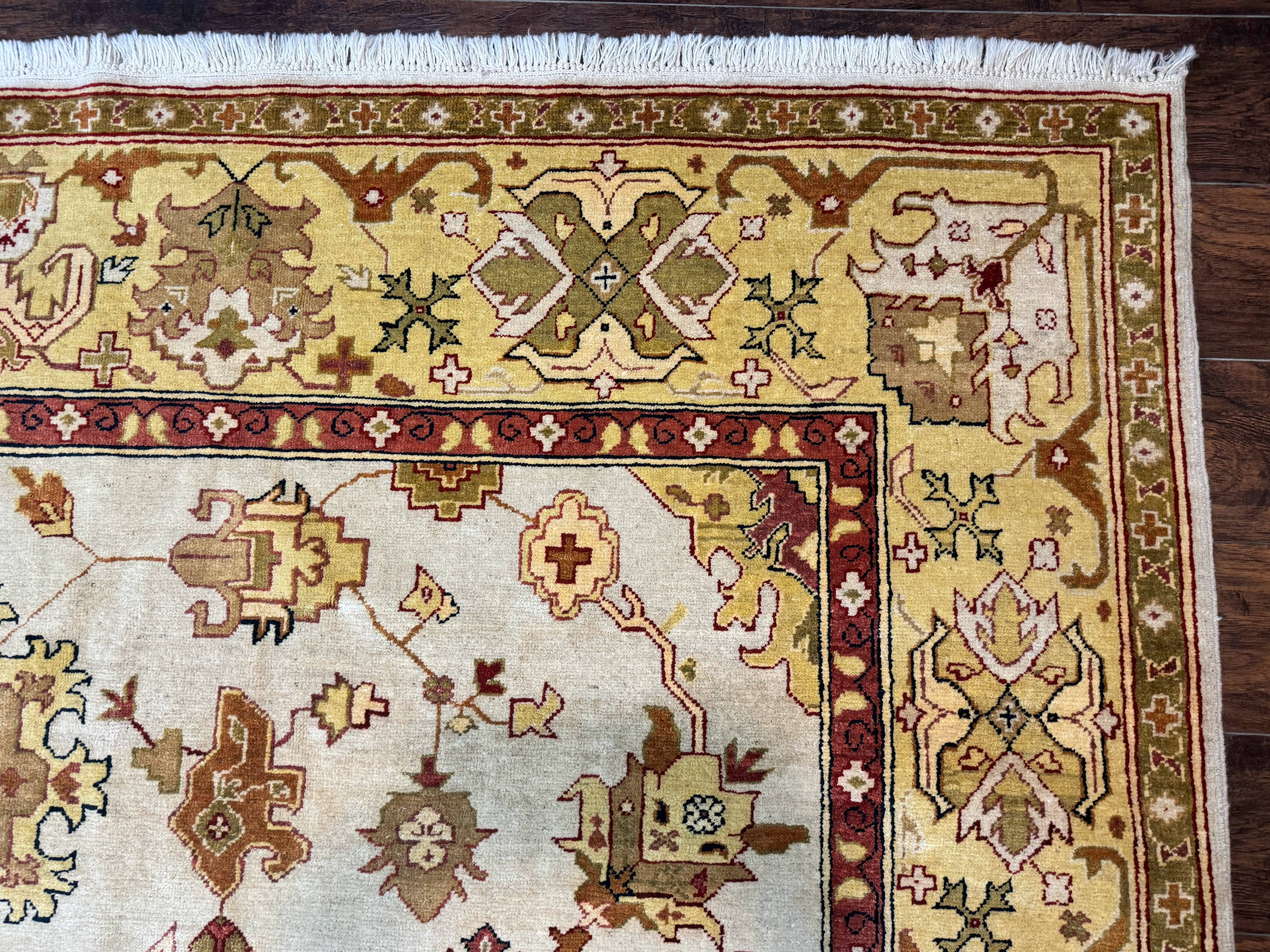 Turkish Oushak Rug 9x12, Oat Color, Wool Carpet - Jewel Rugs