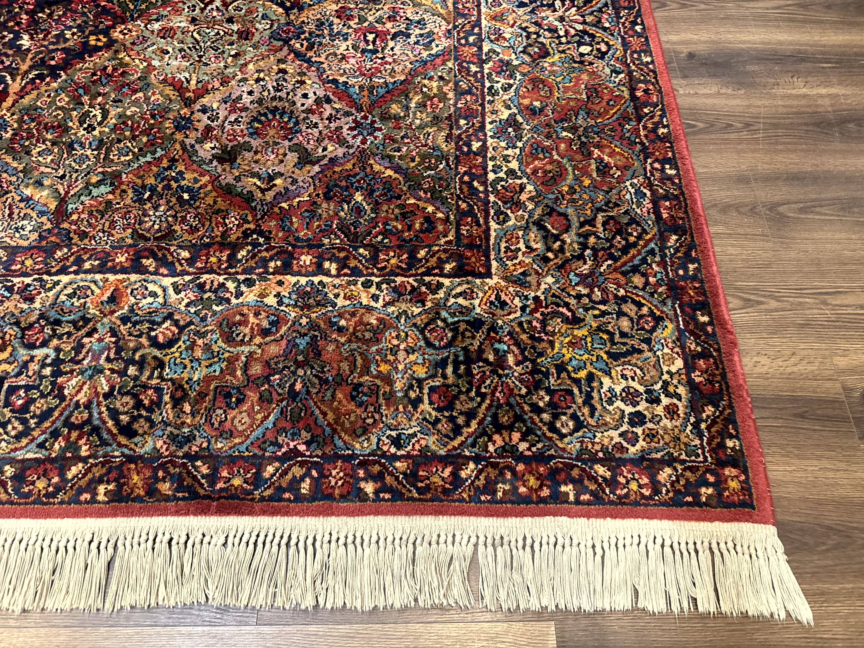 8.8 x 12 Karastan Multicolor Kirman Rug #717 - Vintage Wool Carpet - Jewel Rugs