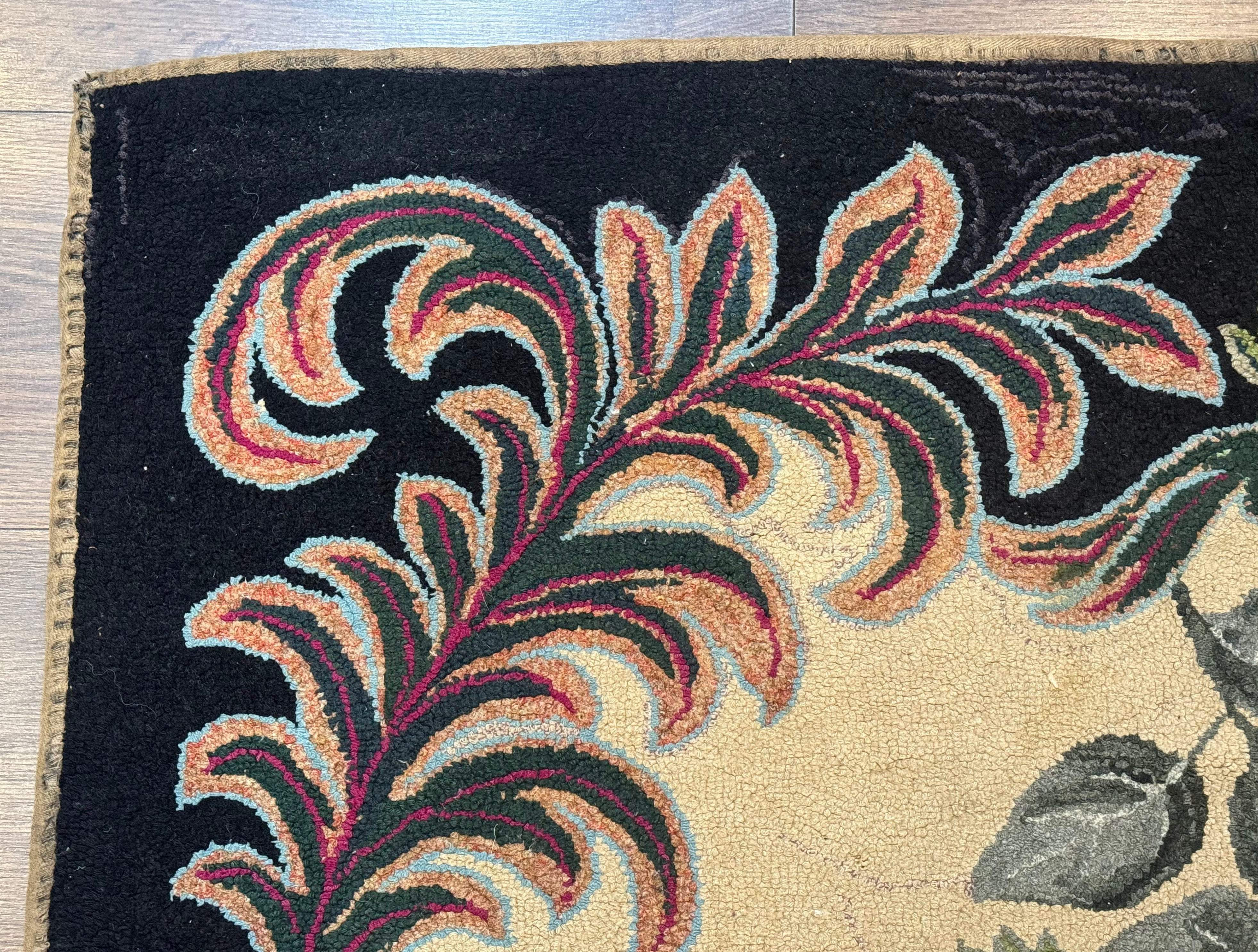 Vintage American Hooked Rug 3x6 - Jewel Rugs