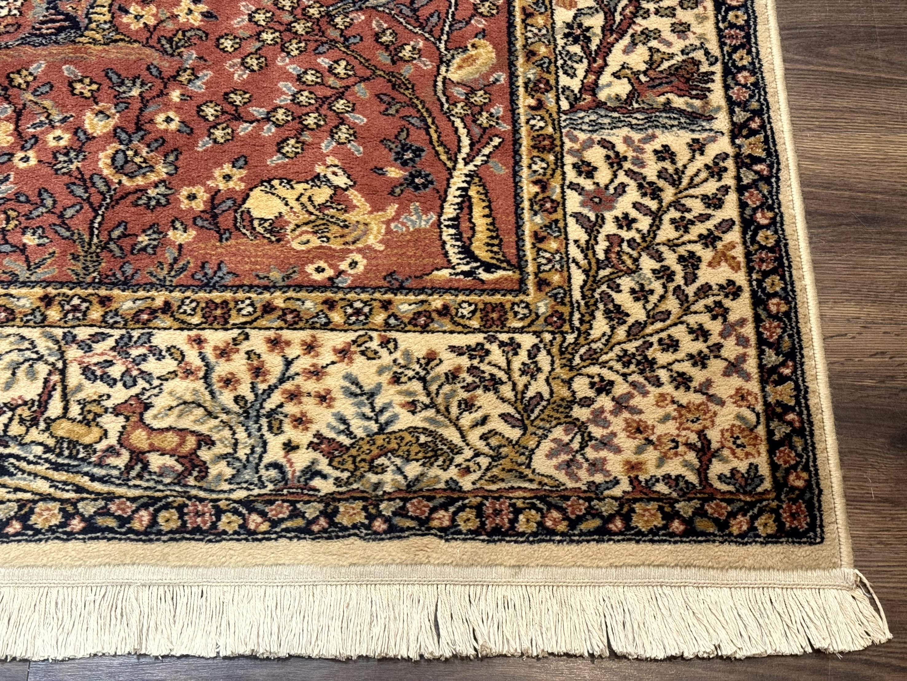 Persian Wool Rug 4x6, Tree of Life Animal Pictorials, Vintage, Power Loomed Ardakan Rug - Jewel Rugs