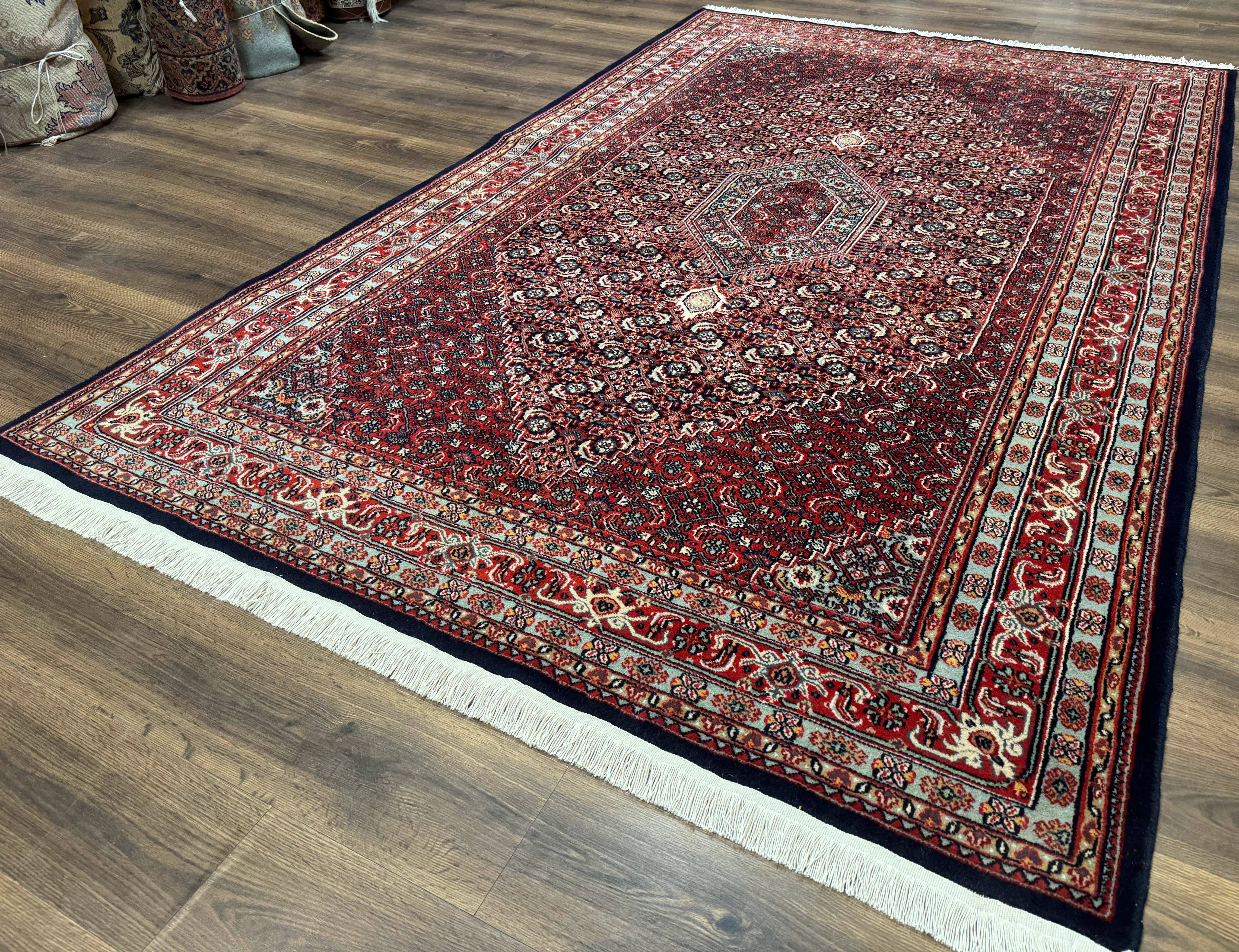 Indo Persian Bijar Rug 6x9, Hand Knotted Wool Carpet - Jewel Rugs