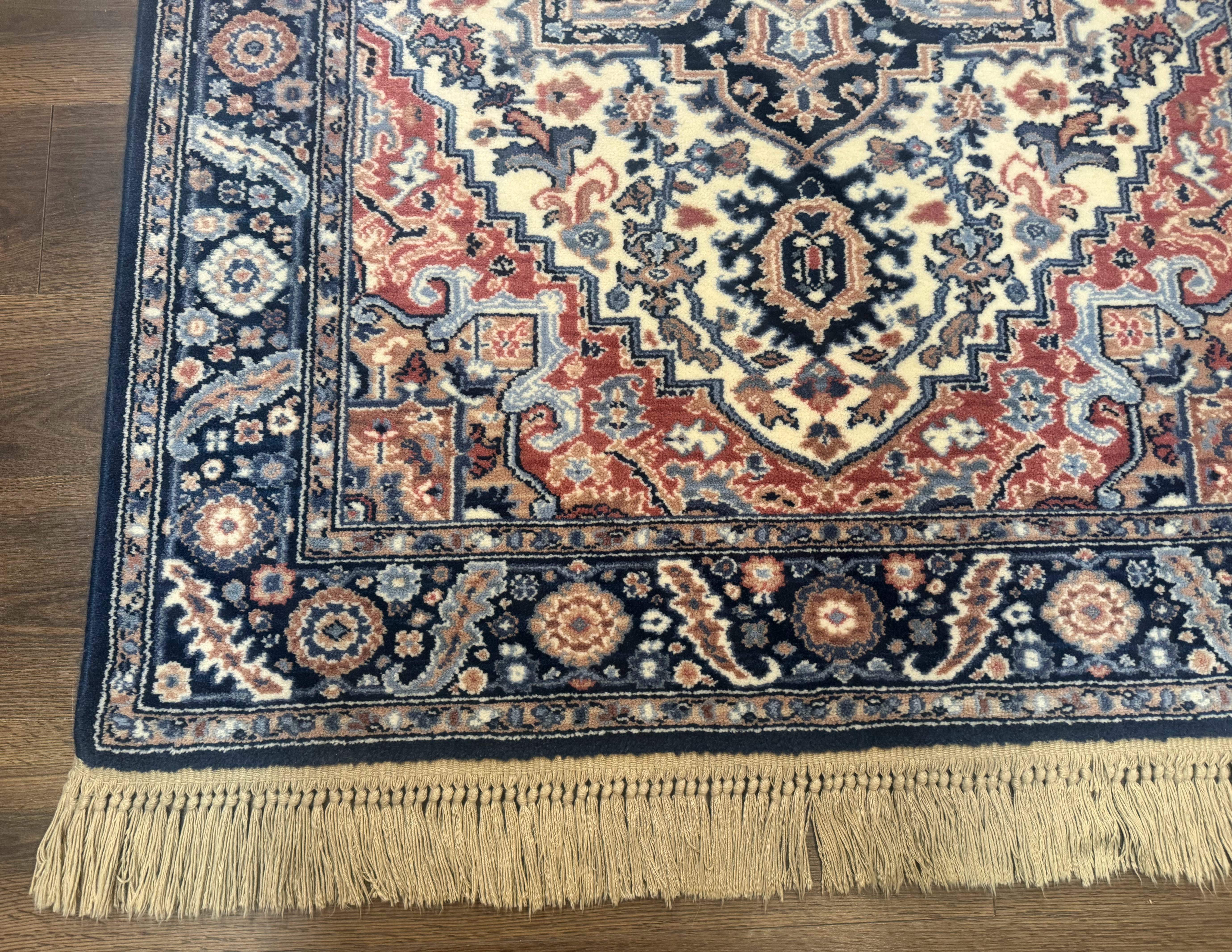 4x6 Karastan Rug Blue Heriz Rug #748, Vintage Wool Karastan Carpet - Jewel Rugs