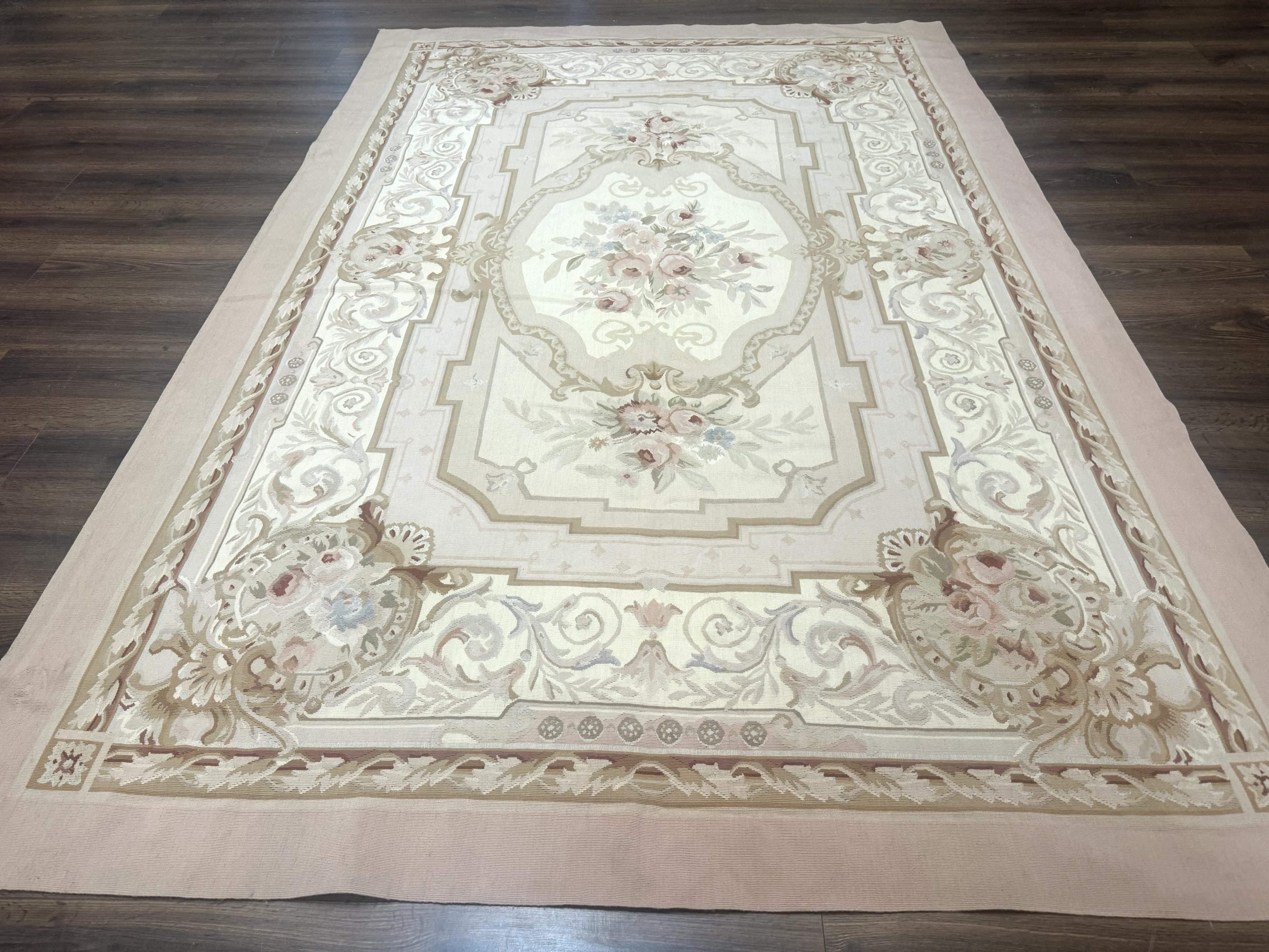 Aubusson Rug 6x9, Elegant, Flatweave, French European Design - Jewel Rugs