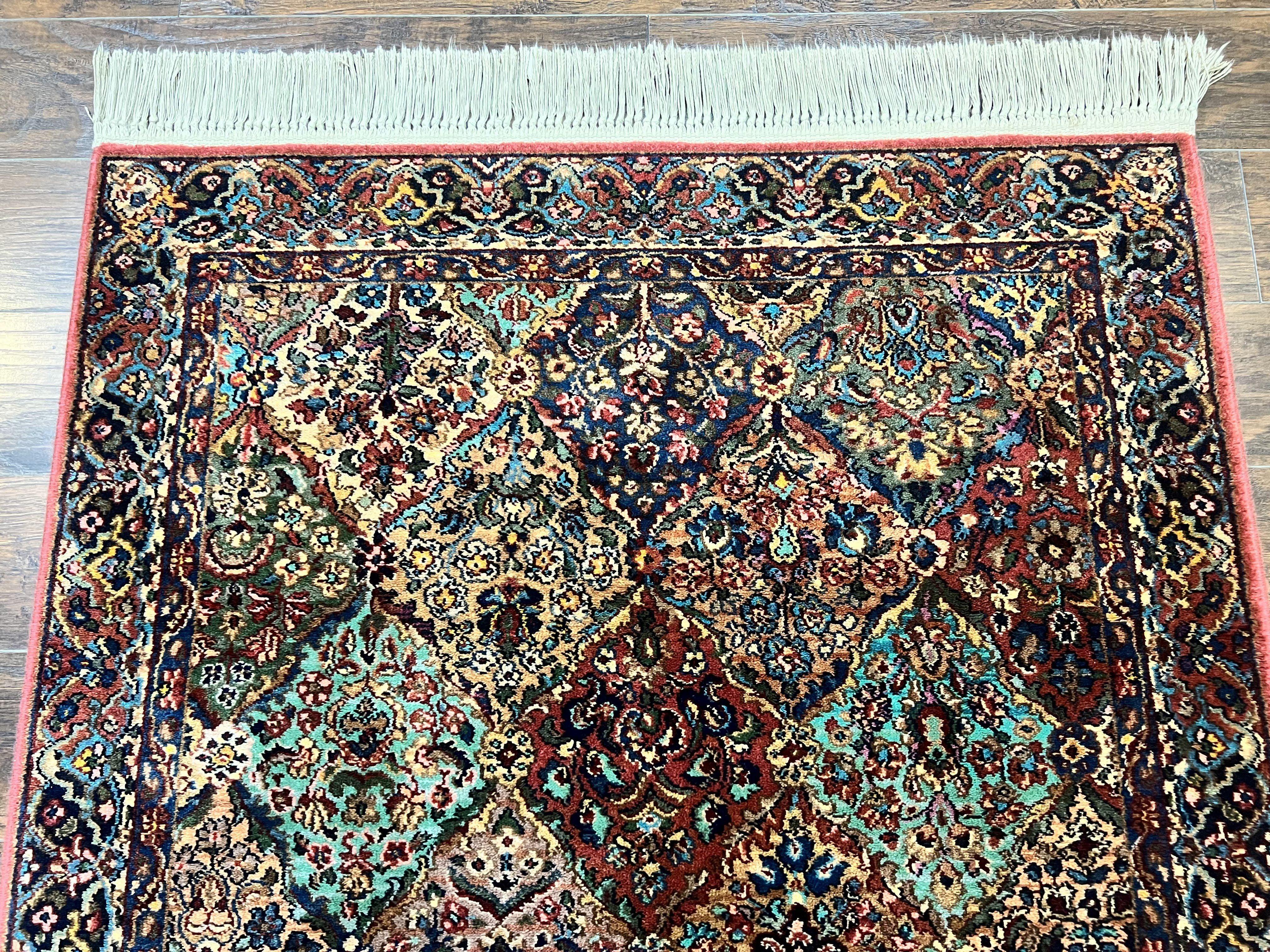 Karastan Rug 4x6 Multicolor Panel Kirman Rug #717, Wool Karastan Carpet, Original Collection 700 Series, Vintage, Rare Size - Jewel Rugs