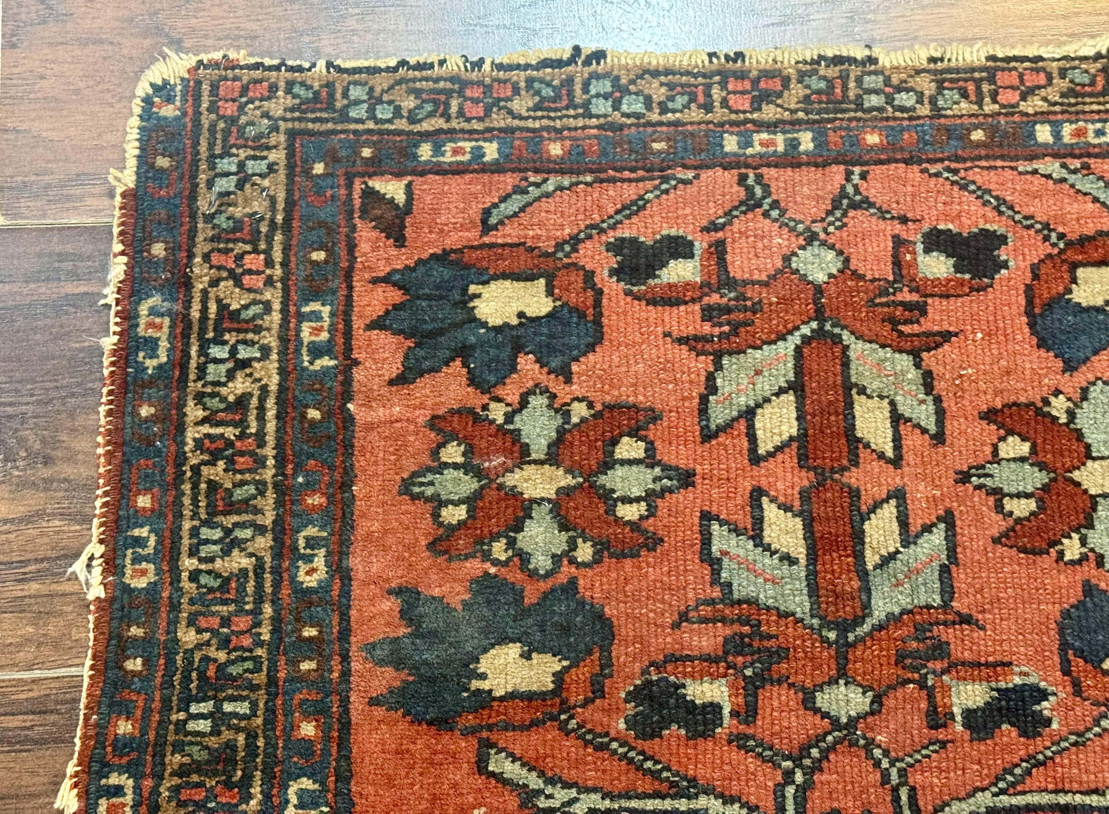 Small Persian Hamadan Rug 2x3 – Red Antique Wool Hand-Knotted - Jewel Rugs