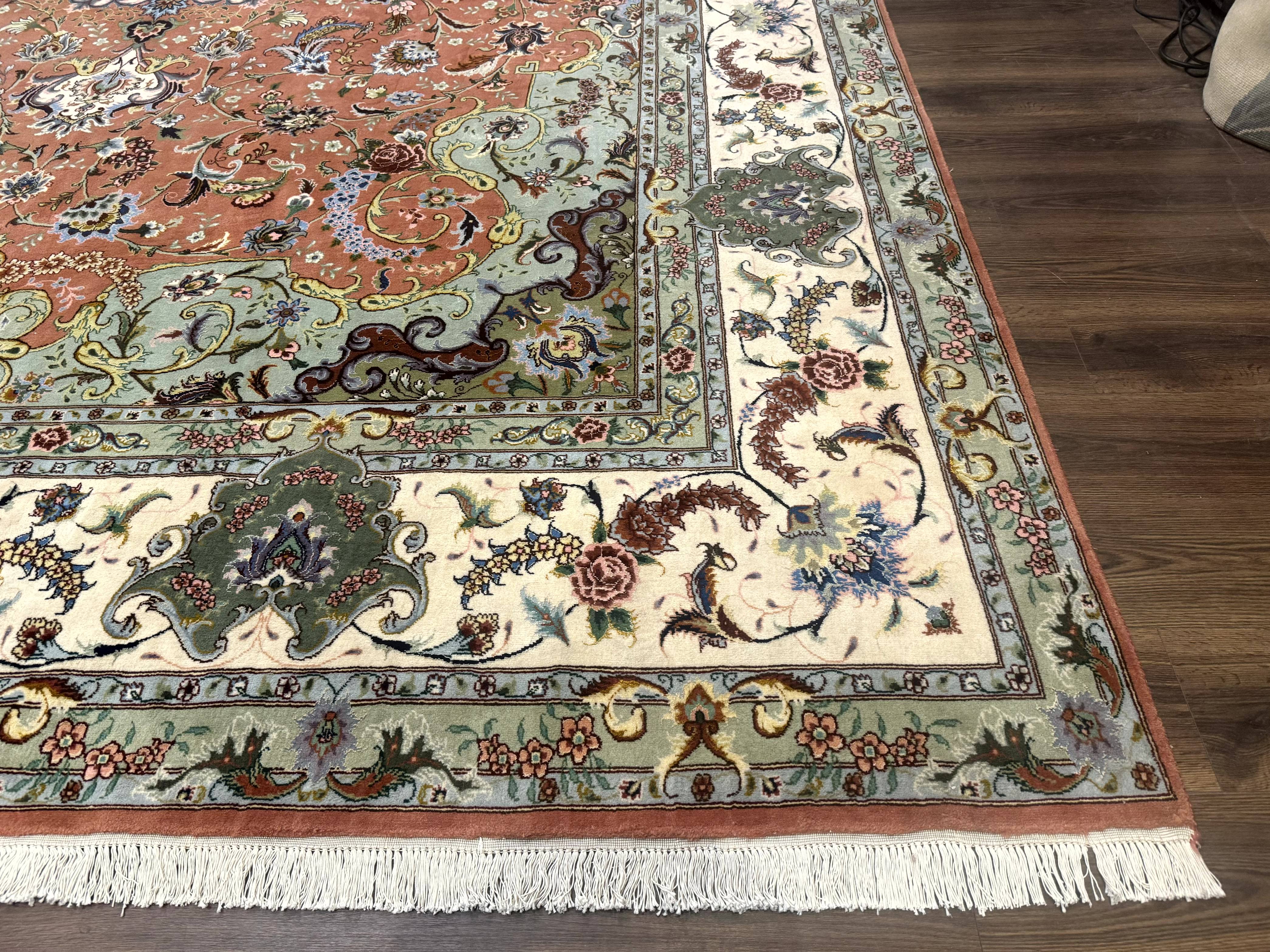 Palace Size Persian Tabriz Rug 12x17, Medallion Carpet, Fine 250 KPSI, Stunning - Jewel Rugs