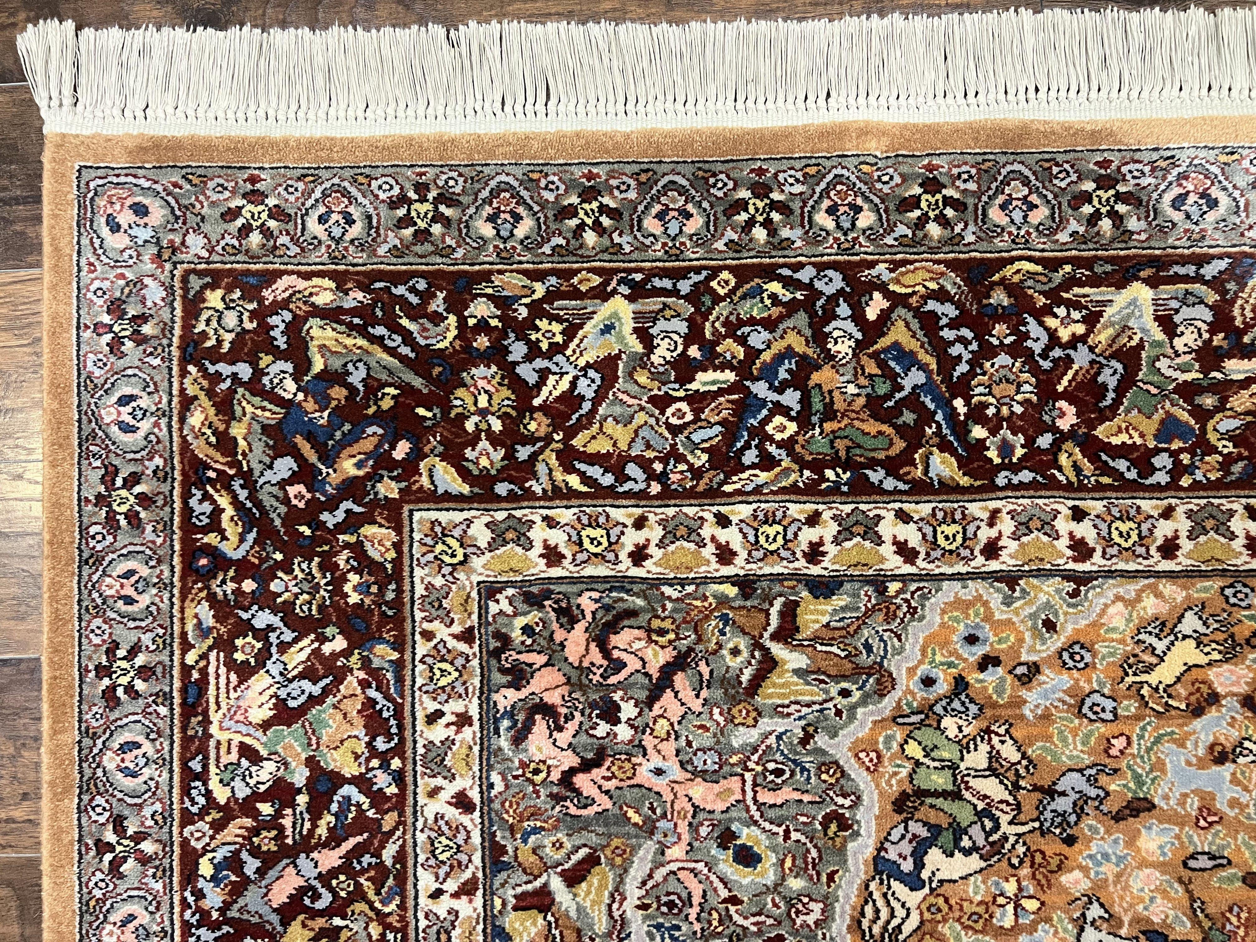 Karastan Rug 8.8 x 12 Persian Hunting Rug #723, Wool Pile Karastan Area Rug, Discontinued Original 700 Series Karastan Carpet, Room Sized - Jewel Rugs