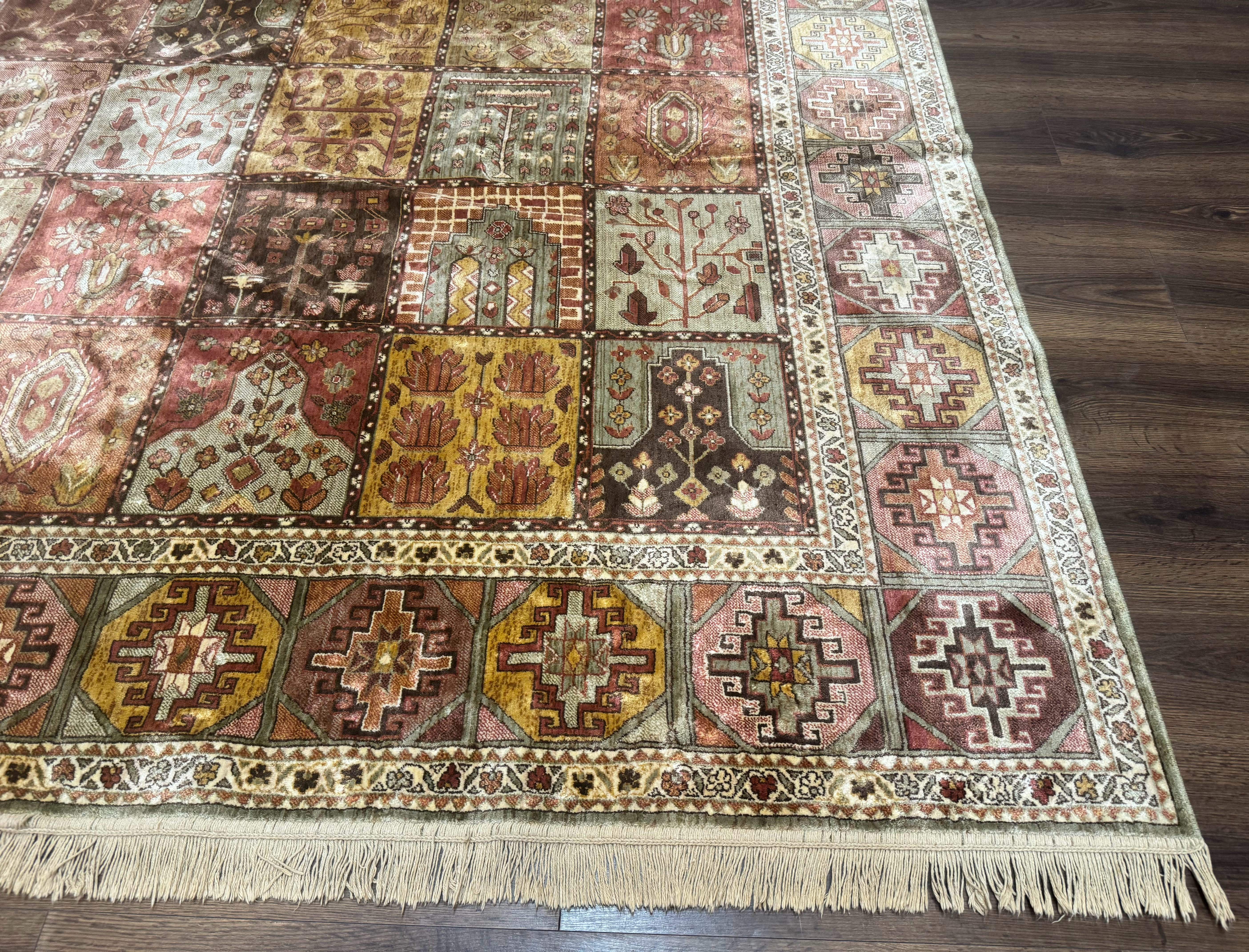 Panel Design Rug 8 x 10.6, Oriental Carpet, Belgium Power Loomed Rug - Jewel Rugs