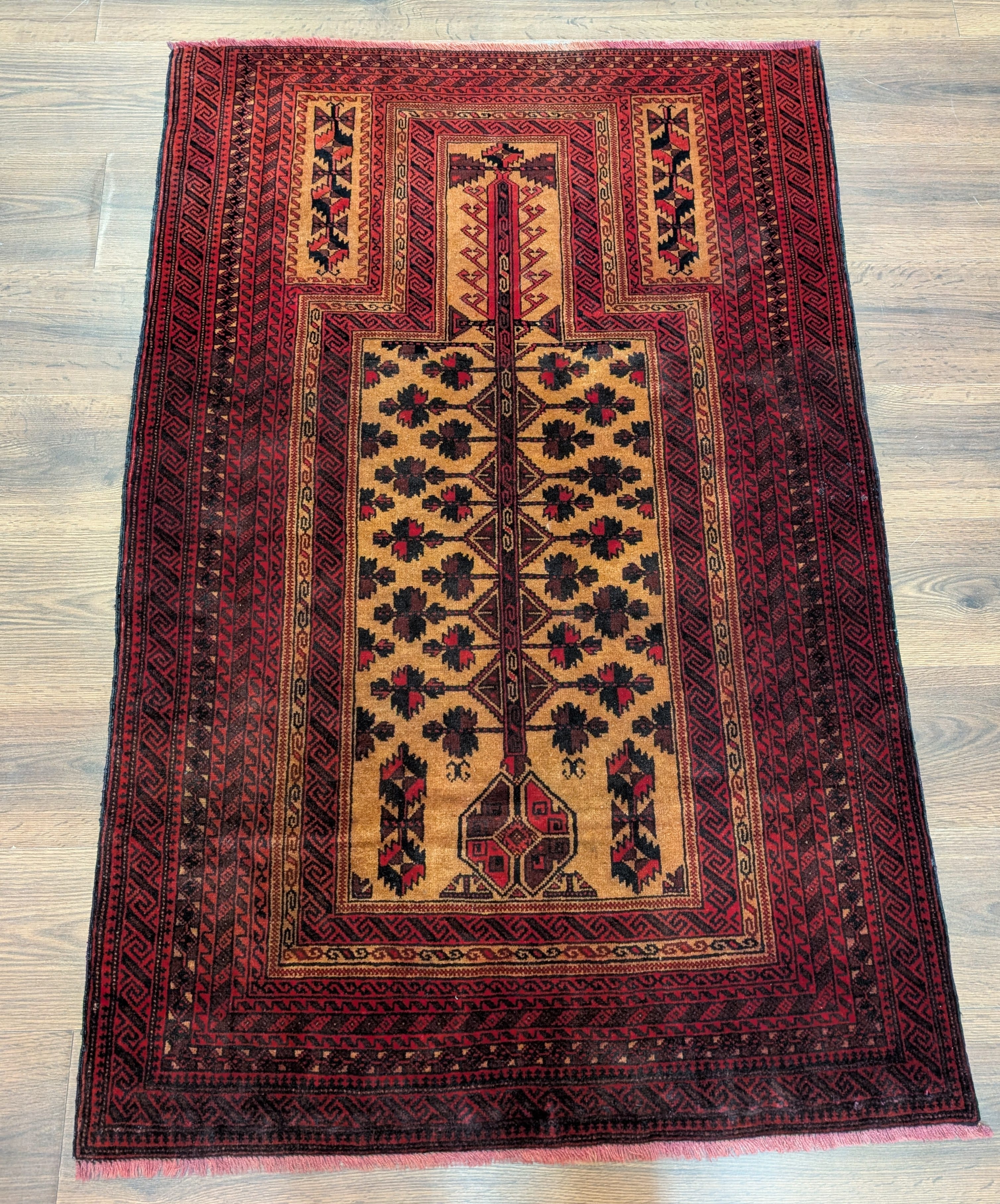 Afghan Prayer Rug 3x5, Baluch Rug, Tribal Carpet, Handmade, Wool, New - Jewel Rugs