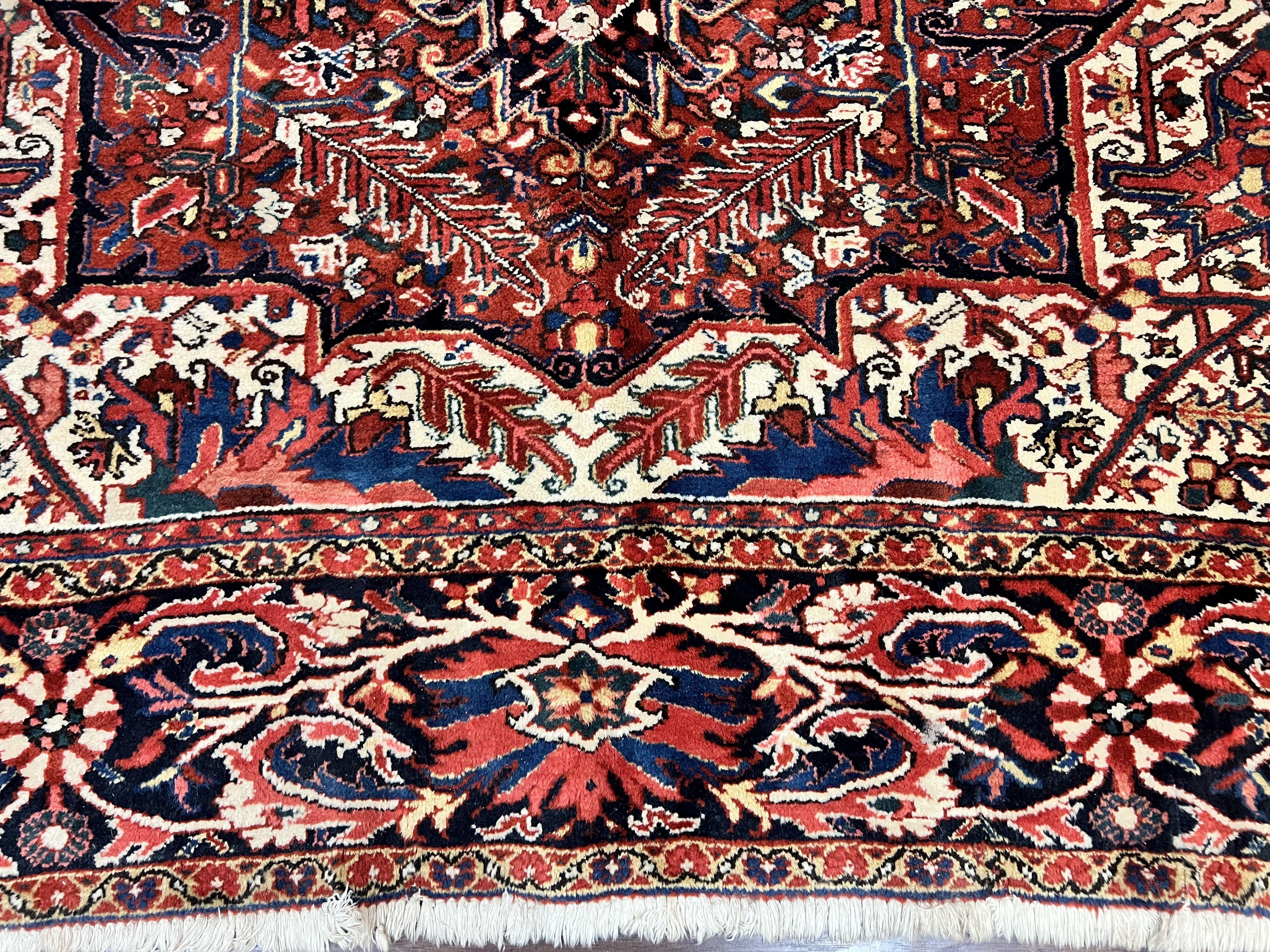 Large Persian Heriz Rug 11x15, Geometric Palace Size Carpet - Jewel Rugs