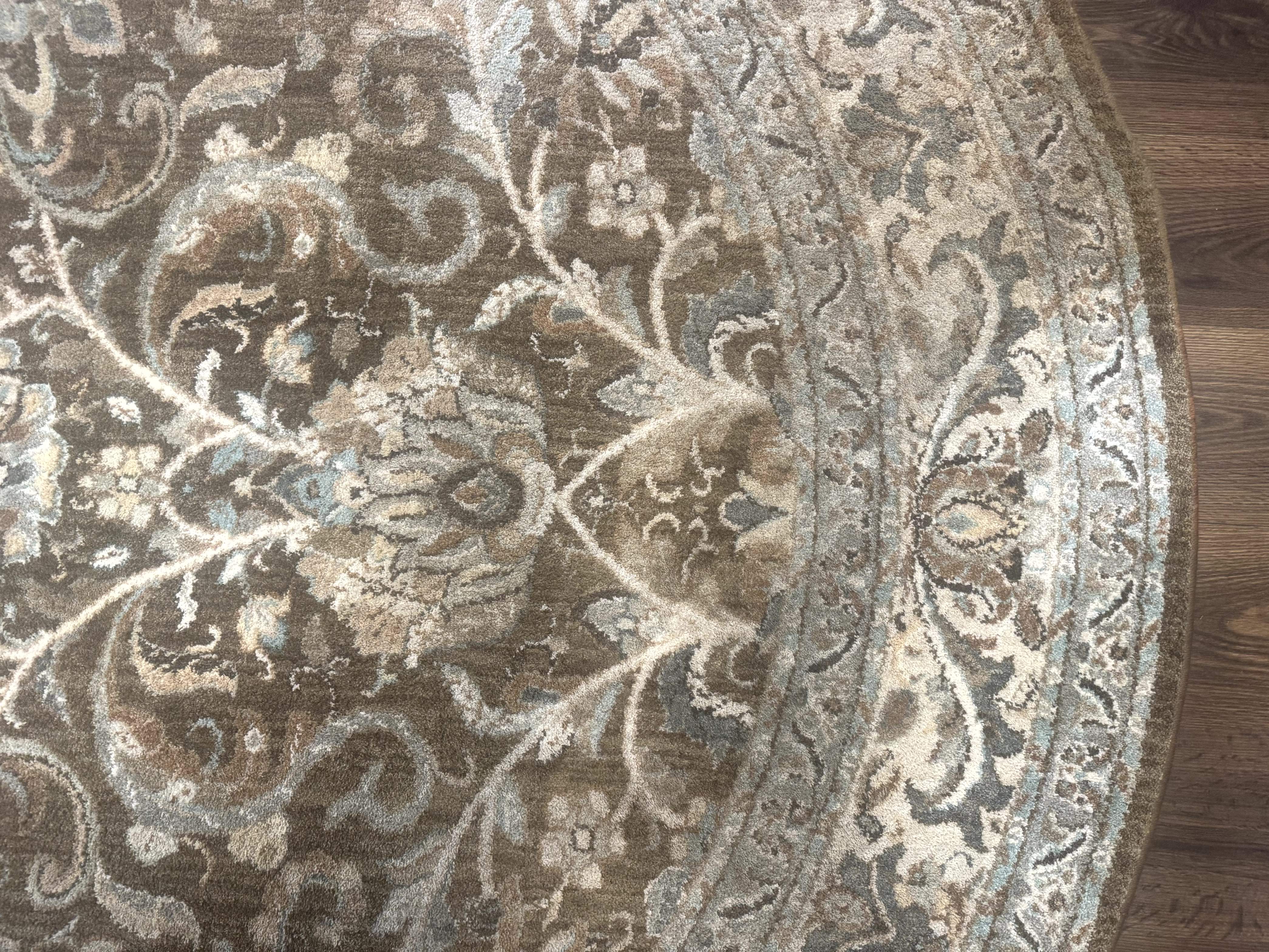 Round Karastan Rug 8x8 ft, Euphoria New Bridge Karastan Rug, Indo Mahal Design - Jewel Rugs