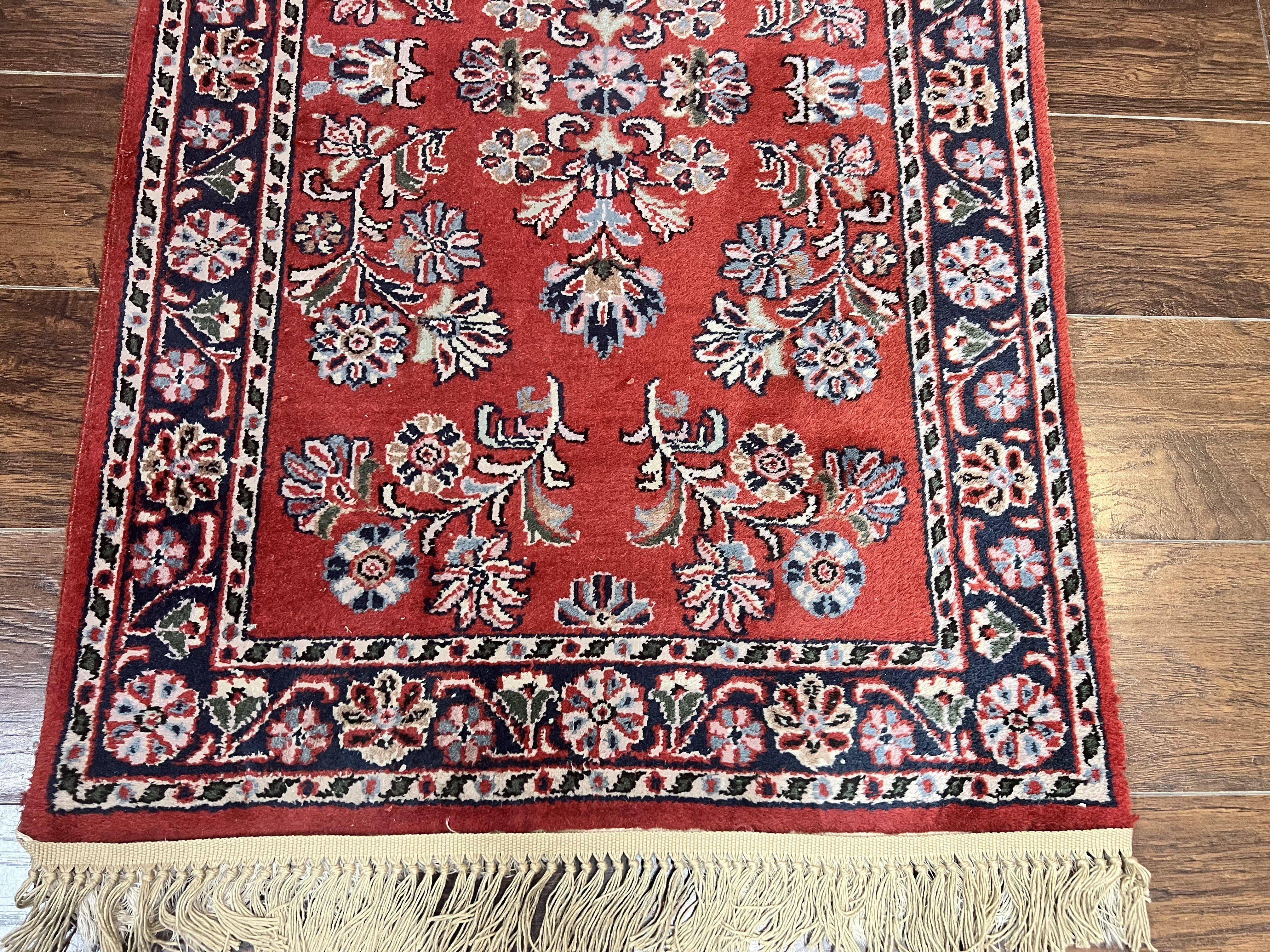Persian Runner Rug 2.7 x 16, Sarouk Runner, Red - Jewel Rugs