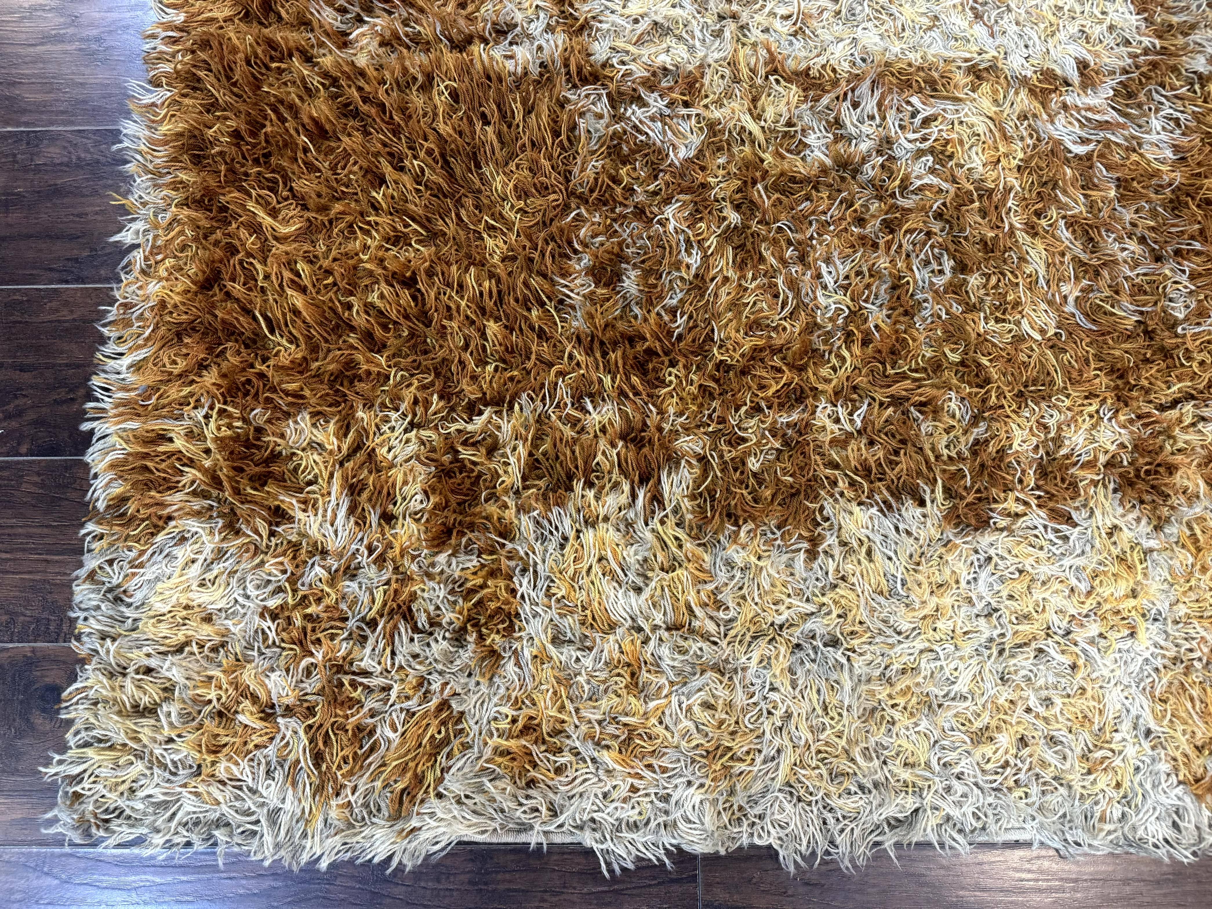 Vintage Rya Shag Rug 5.5 x 7.7 - Jewel Rugs