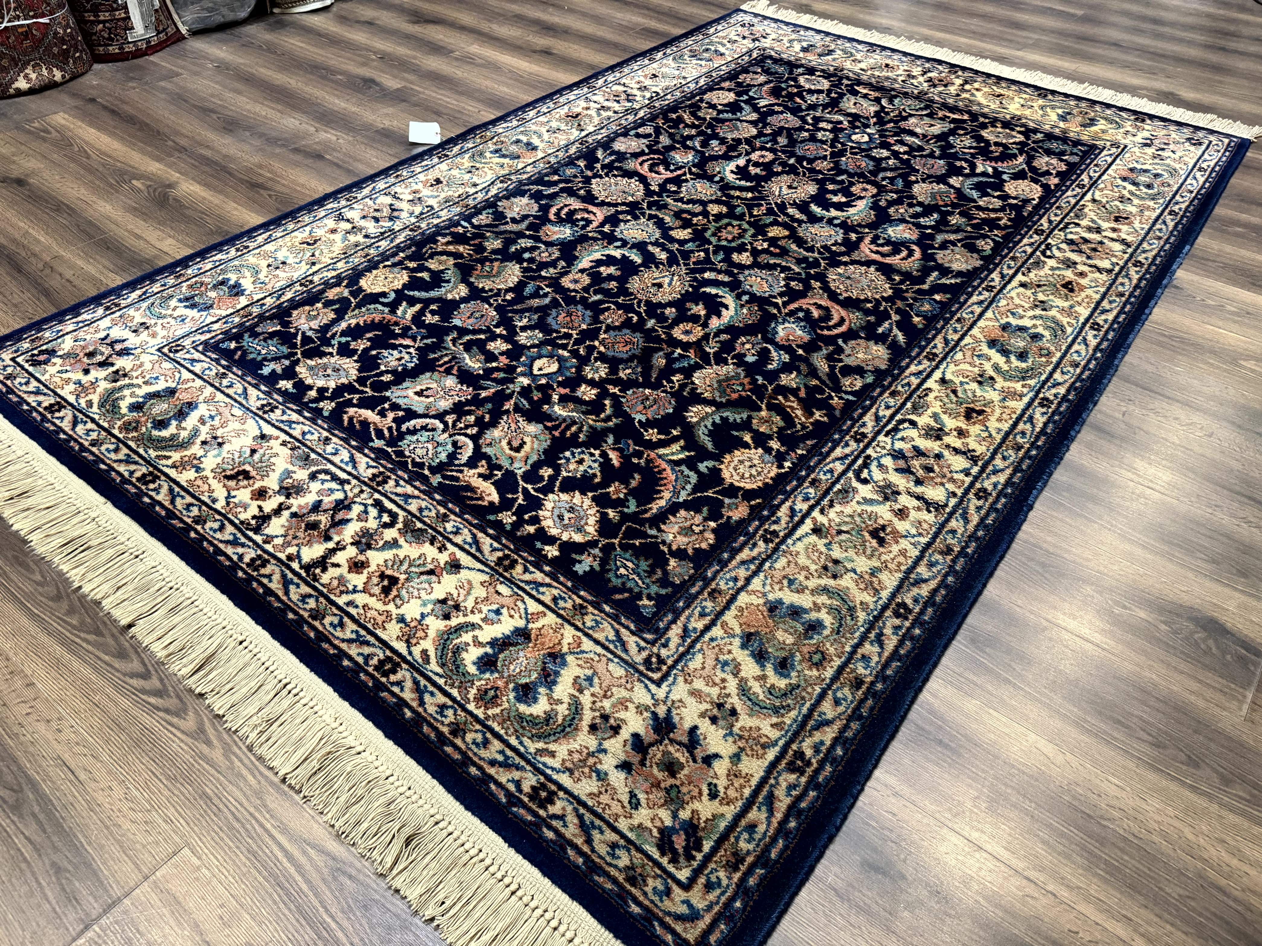 Karastan Rug #747, Indigo Ta'briz 5.9 x 9 - Jewel Rugs