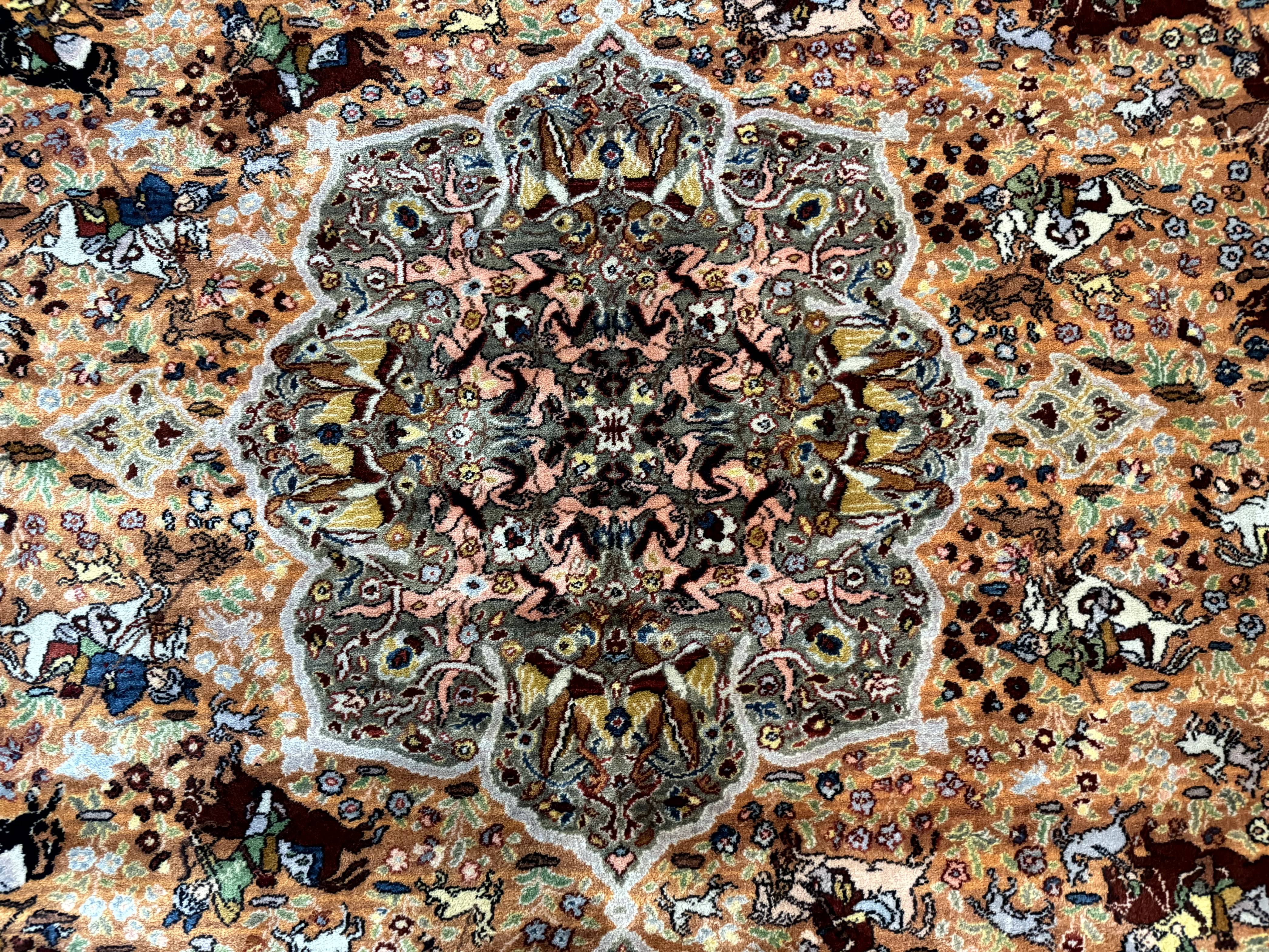 Karastan Rug 10x14 - Persian Hunting #723 - Wool Pile, Vintage - Jewel Rugs