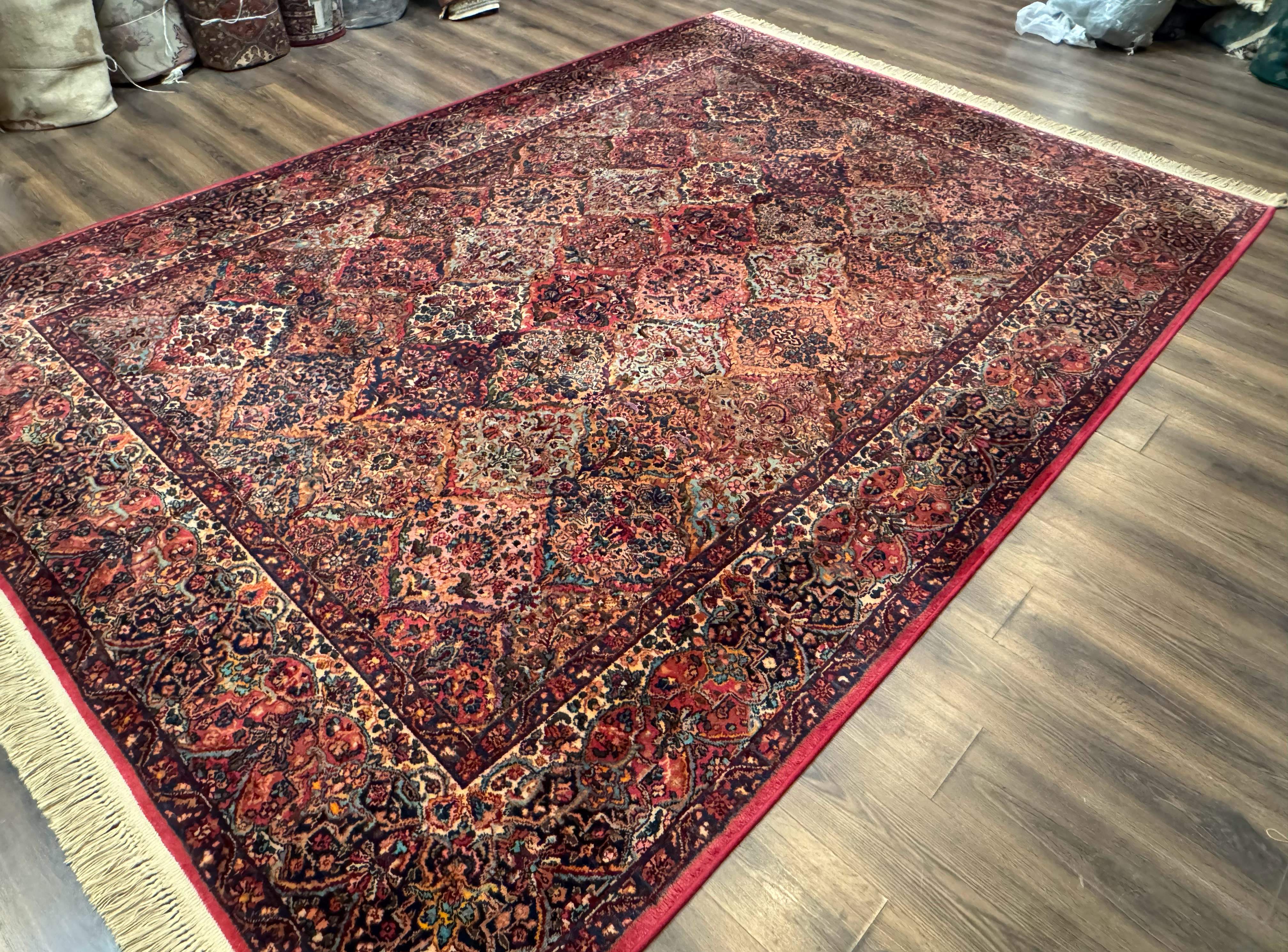 Karastan Multicolor Panel Kirman Rug #717, Wool Karastan Carpet 8.8 x 12 - Jewel Rugs