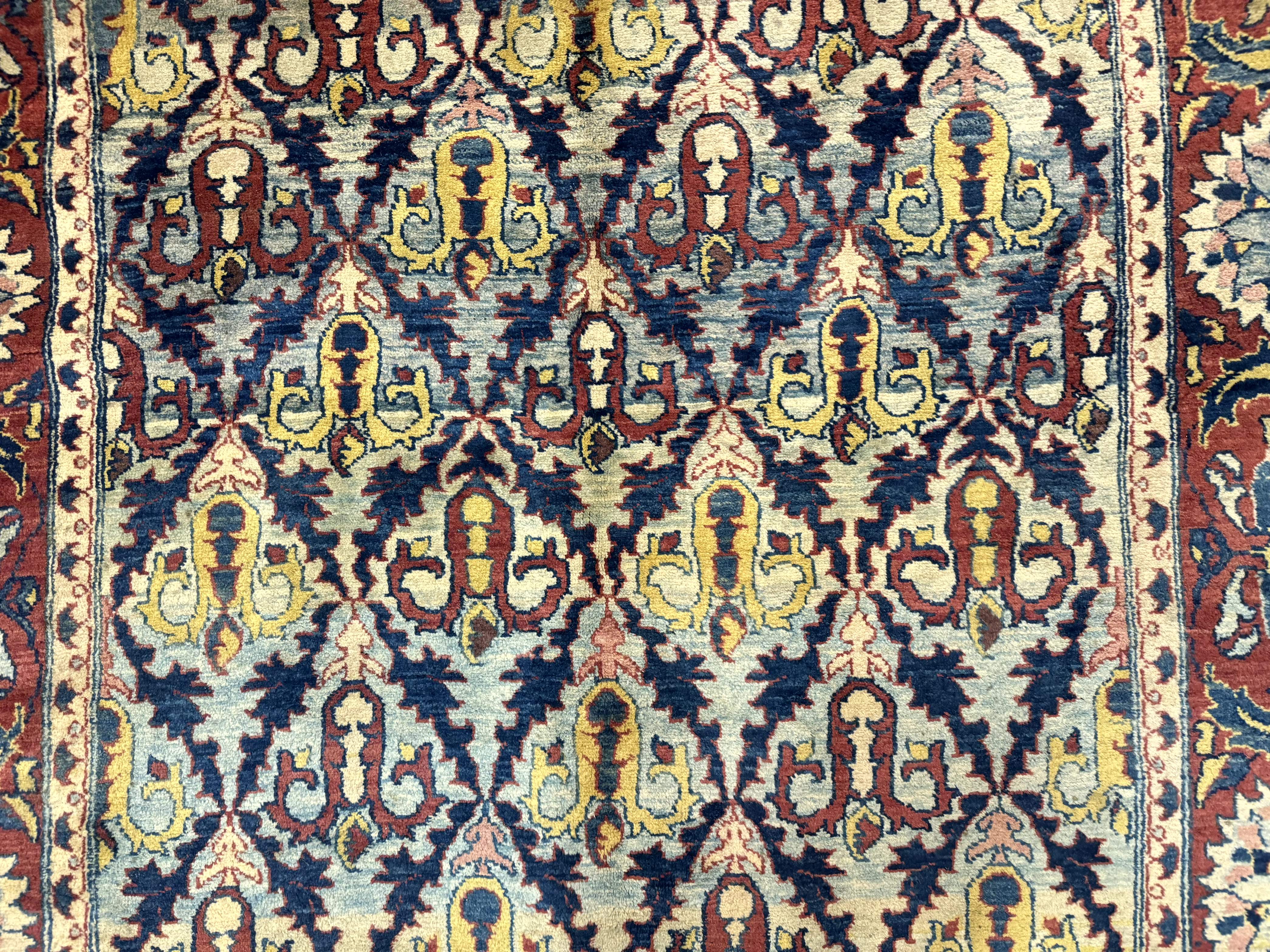 Pak Persian Rug 6x8, Blue Red Multicolor, Unique Design, Hand Knotted, Wool - Jewel Rugs