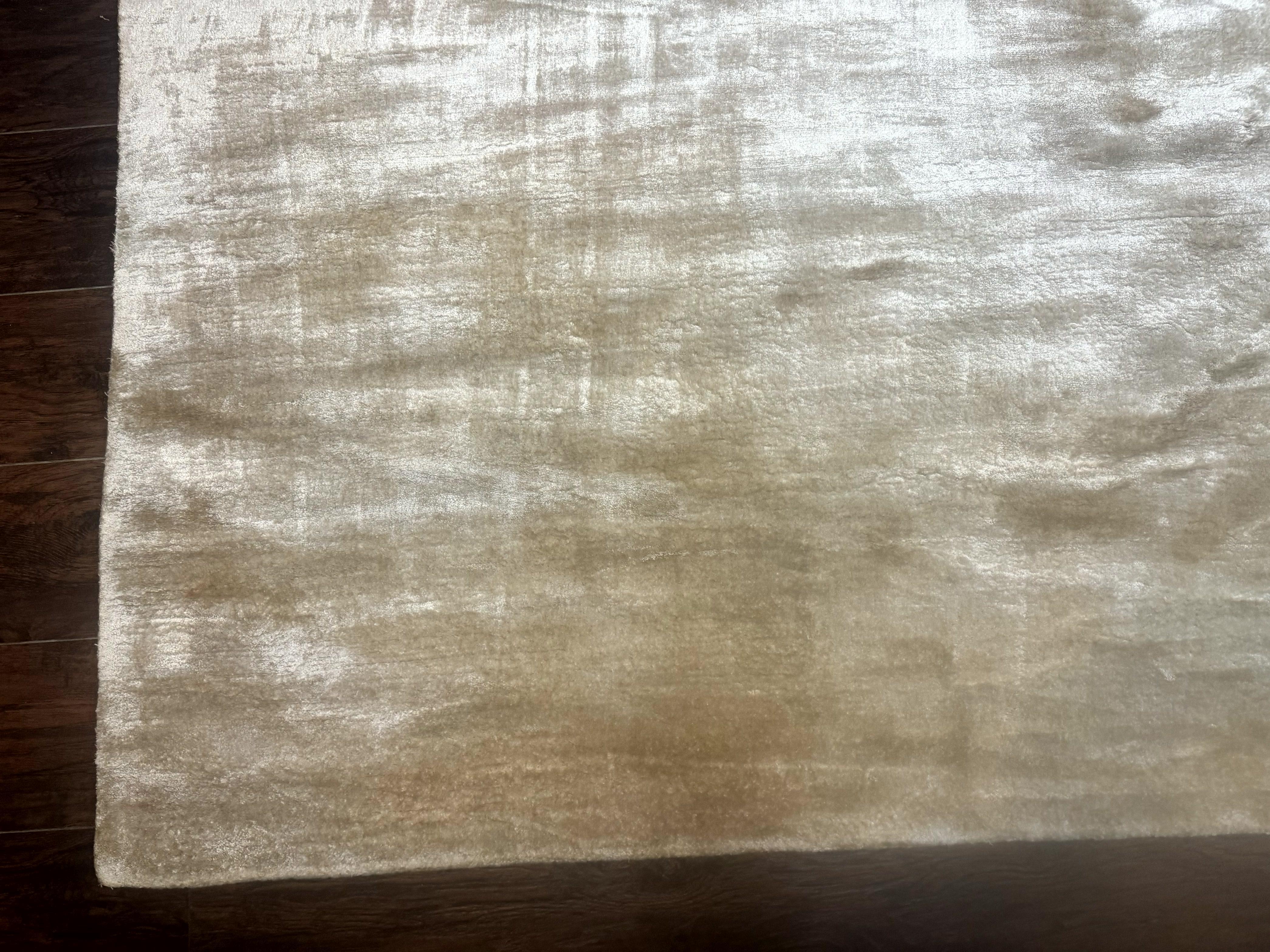 Silk Tibetan Rug 9x11, Handmade Silk Area Rug, Modern Contemporary Carpet - Jewel Rugs