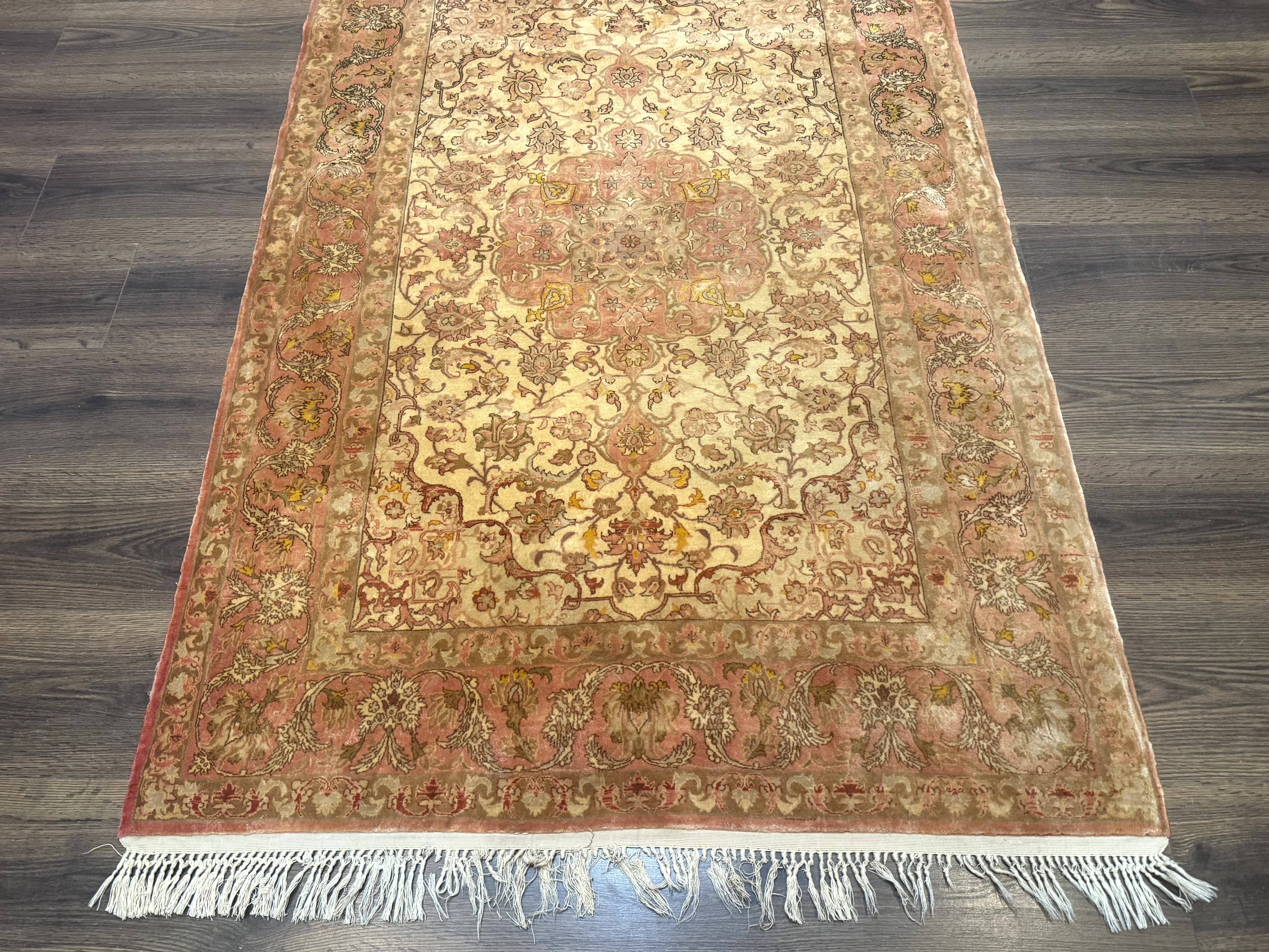 Persian Isfahan Rug 3x5 Fine 550 KPSI Kork Wool on Silk - Jewel Rugs