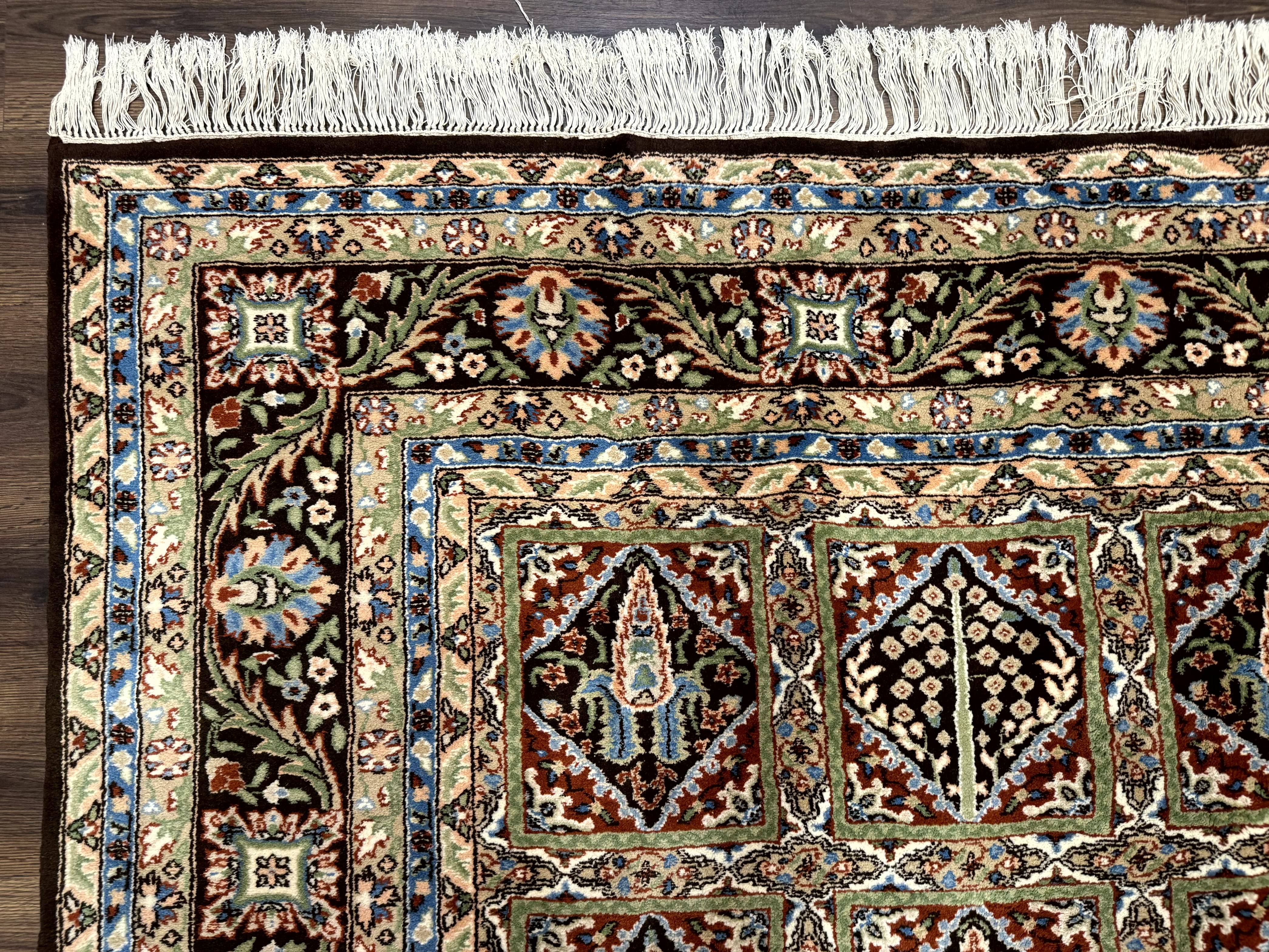 Sino Persian Rug 8x10, Panel Design, Brown, Multicolor, Wool, Cedar Trees - Jewel Rugs