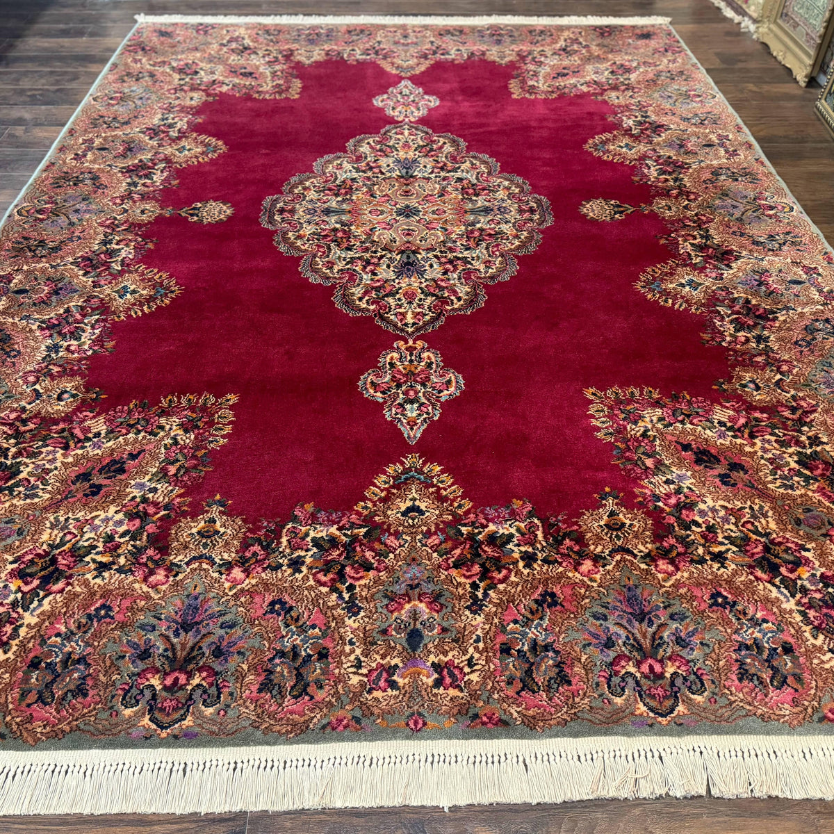 Karastan Red Kirman Rug #762, Original 700 Series, Vintage Karastan Ca ...