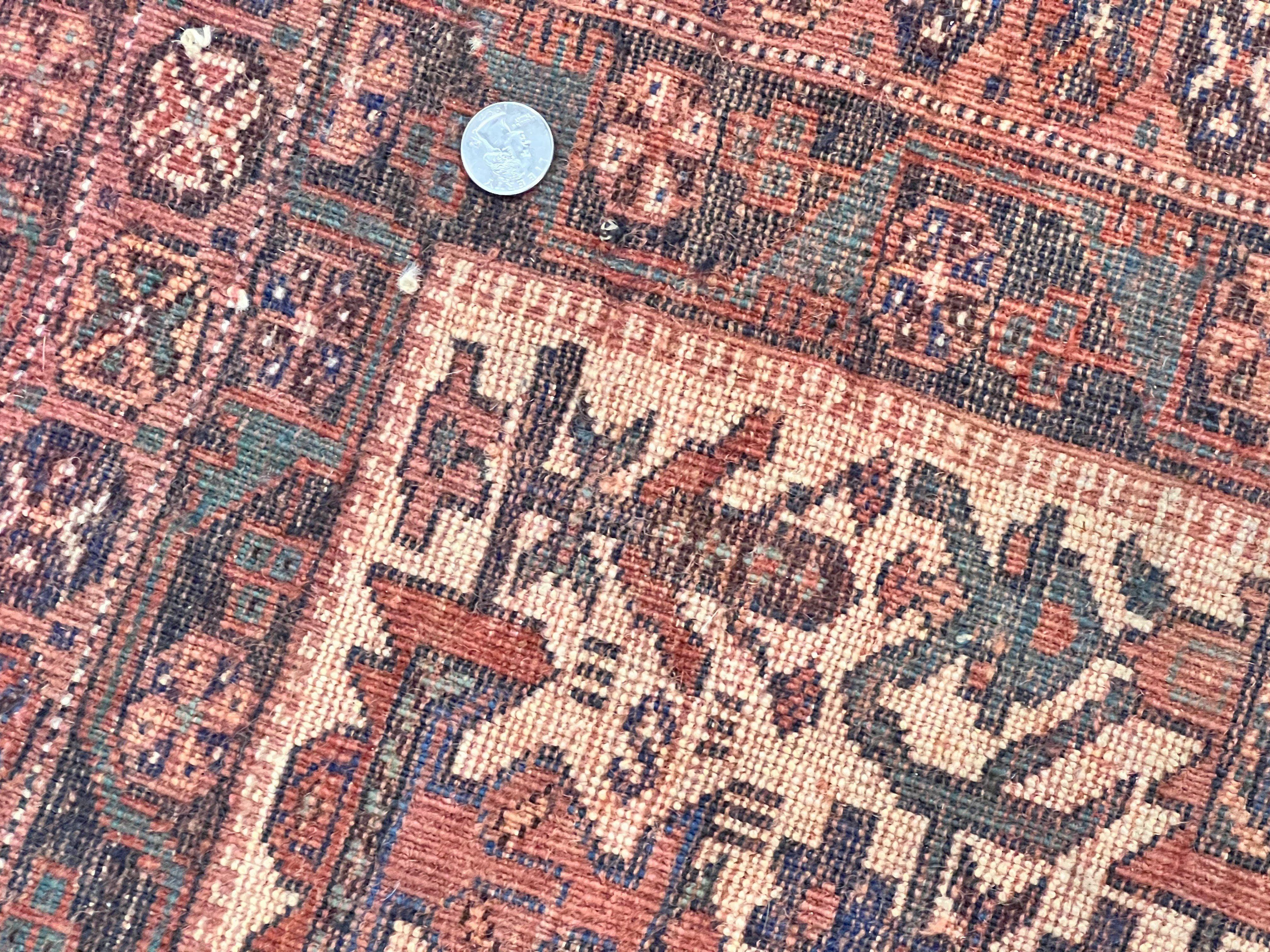 Persian Afshar Rug 5x6, Allover Repeated Motif, Wool Tribal Carpet, Handmade Semi Antique Rug - Jewel Rugs