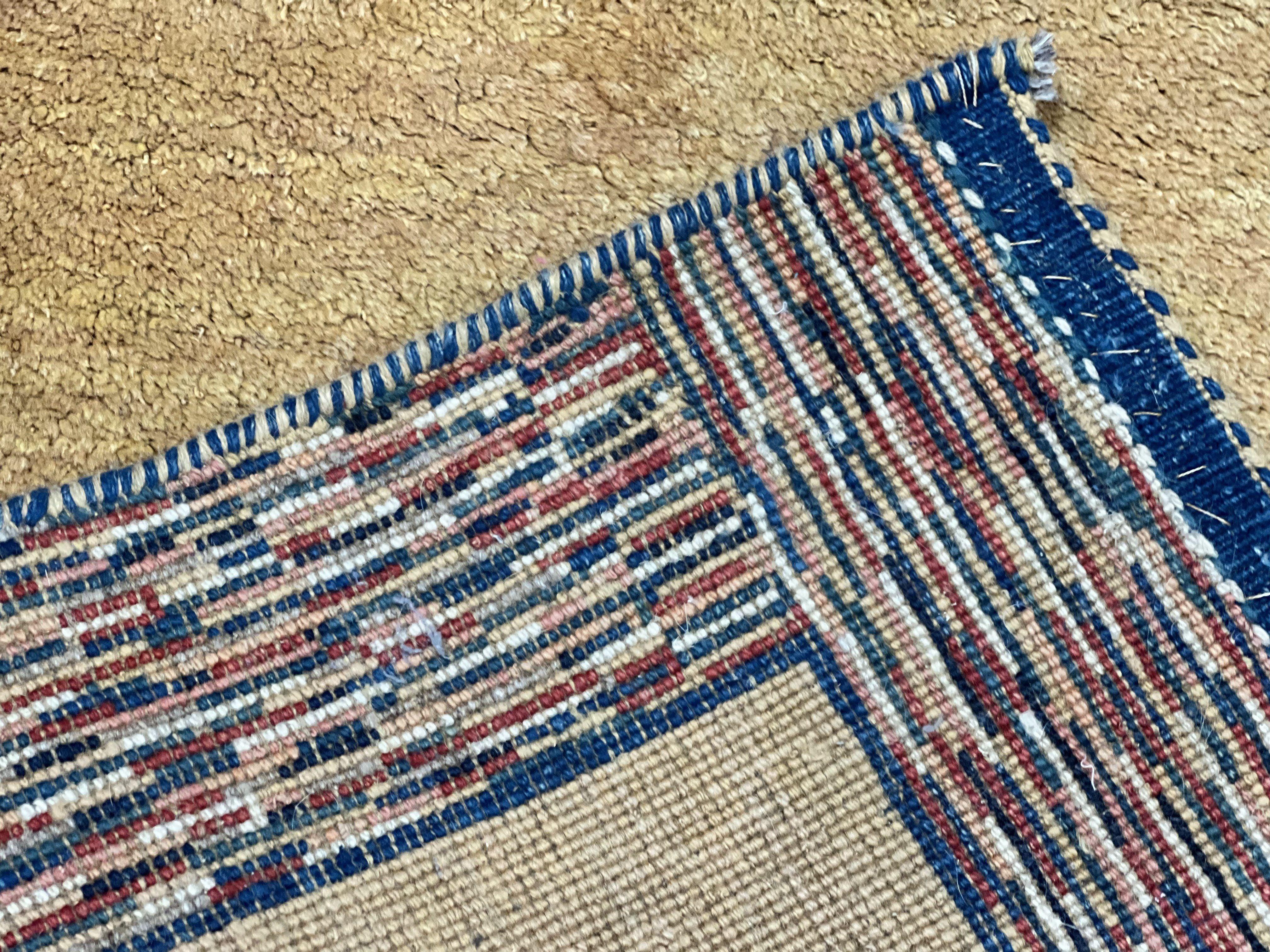 Indo Gabbeh Rug 3.7 x 5, Tribal Rug, Boho Rug, Wool Handmade Carpet - Jewel Rugs