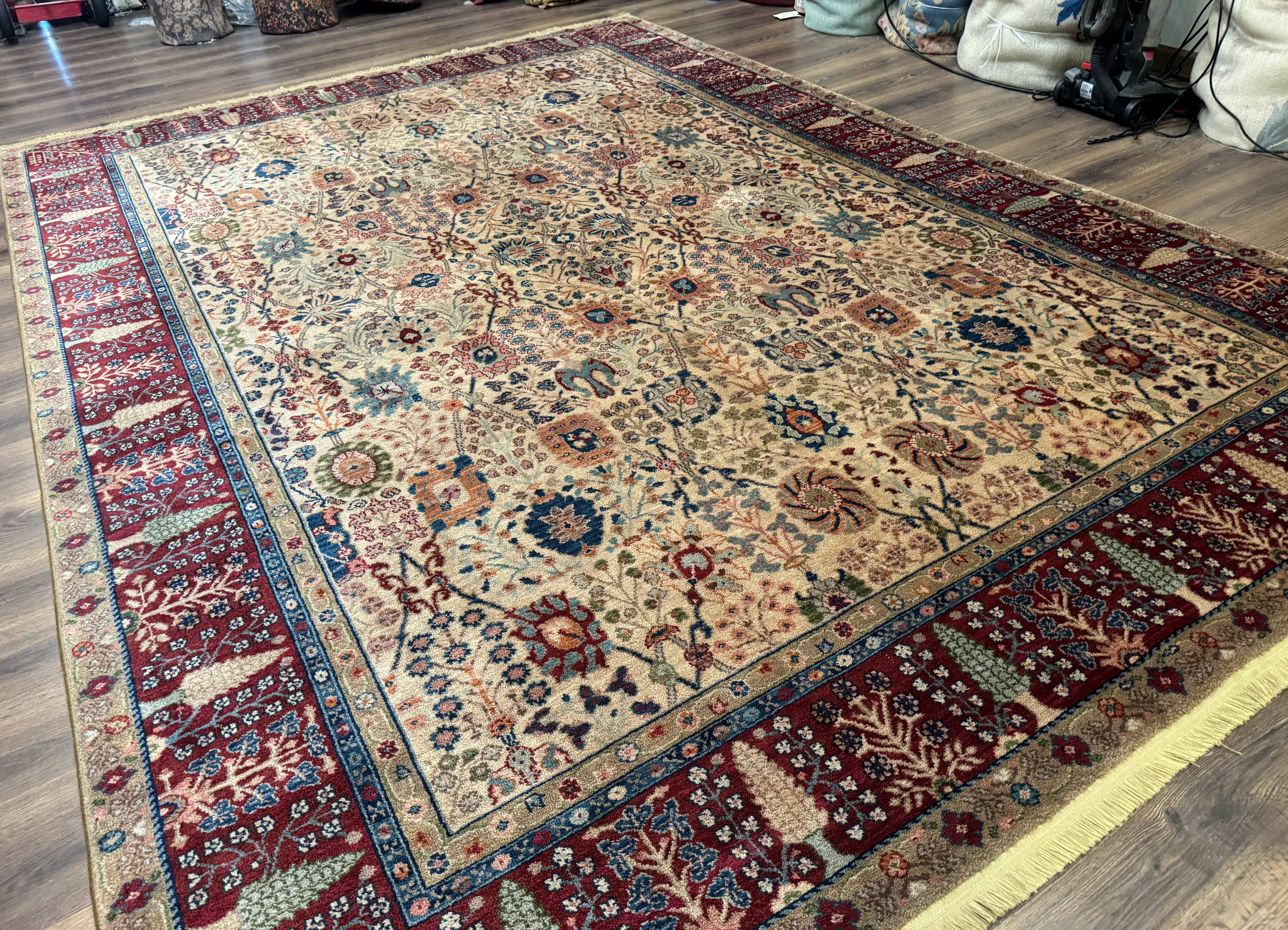 8.8 x 12 Karastan Samovar Teawash Rug #900-901, Persian Vase, Wool, Vintage - Jewel Rugs