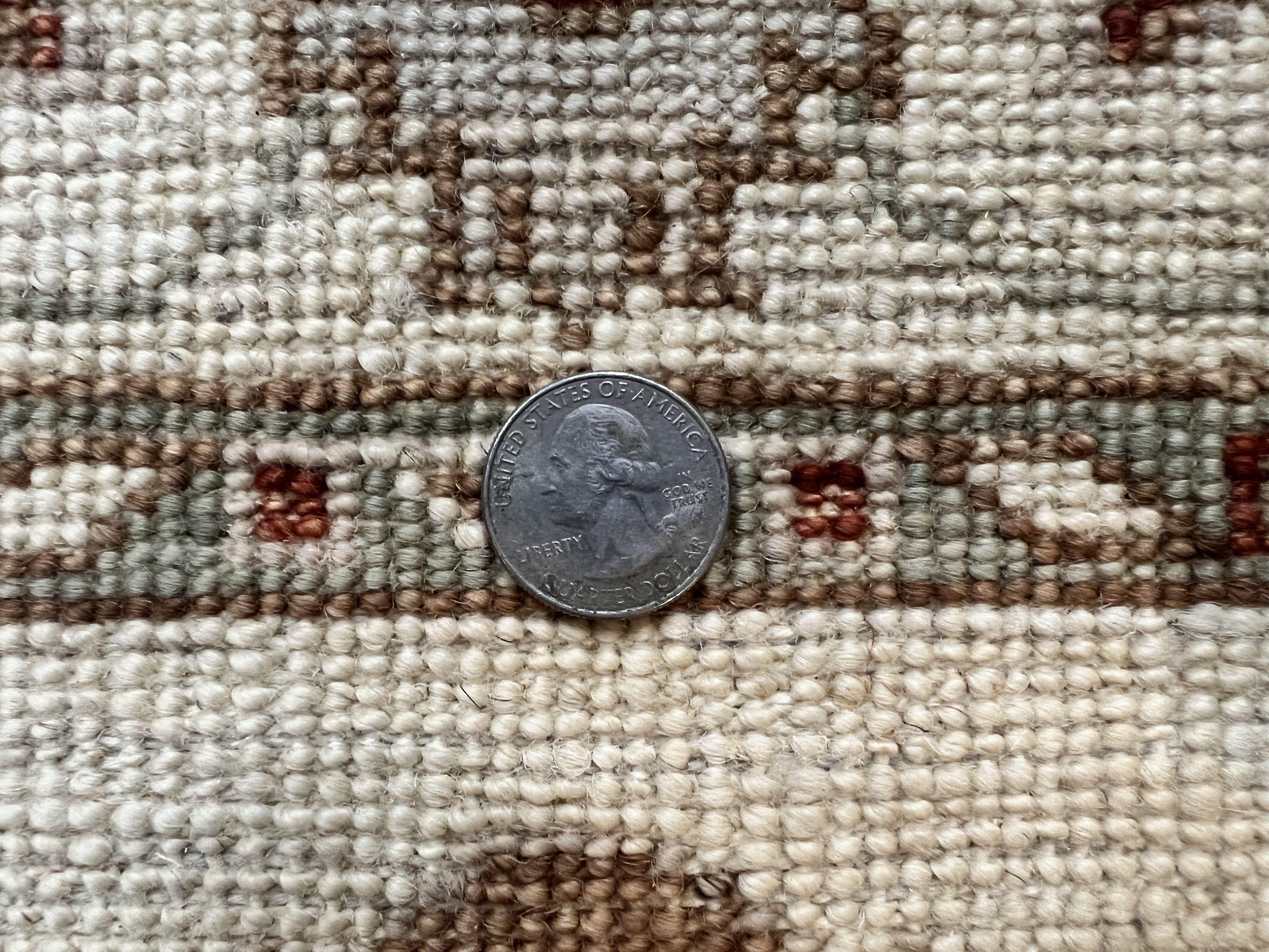 Peshawar Runner 2.7 x 10, Beige Floral Hand Knotted Vintage Wool Oriental Runner, Hallway Rug, Farmhouse Rug, Neutral Colors - Jewel Rugs