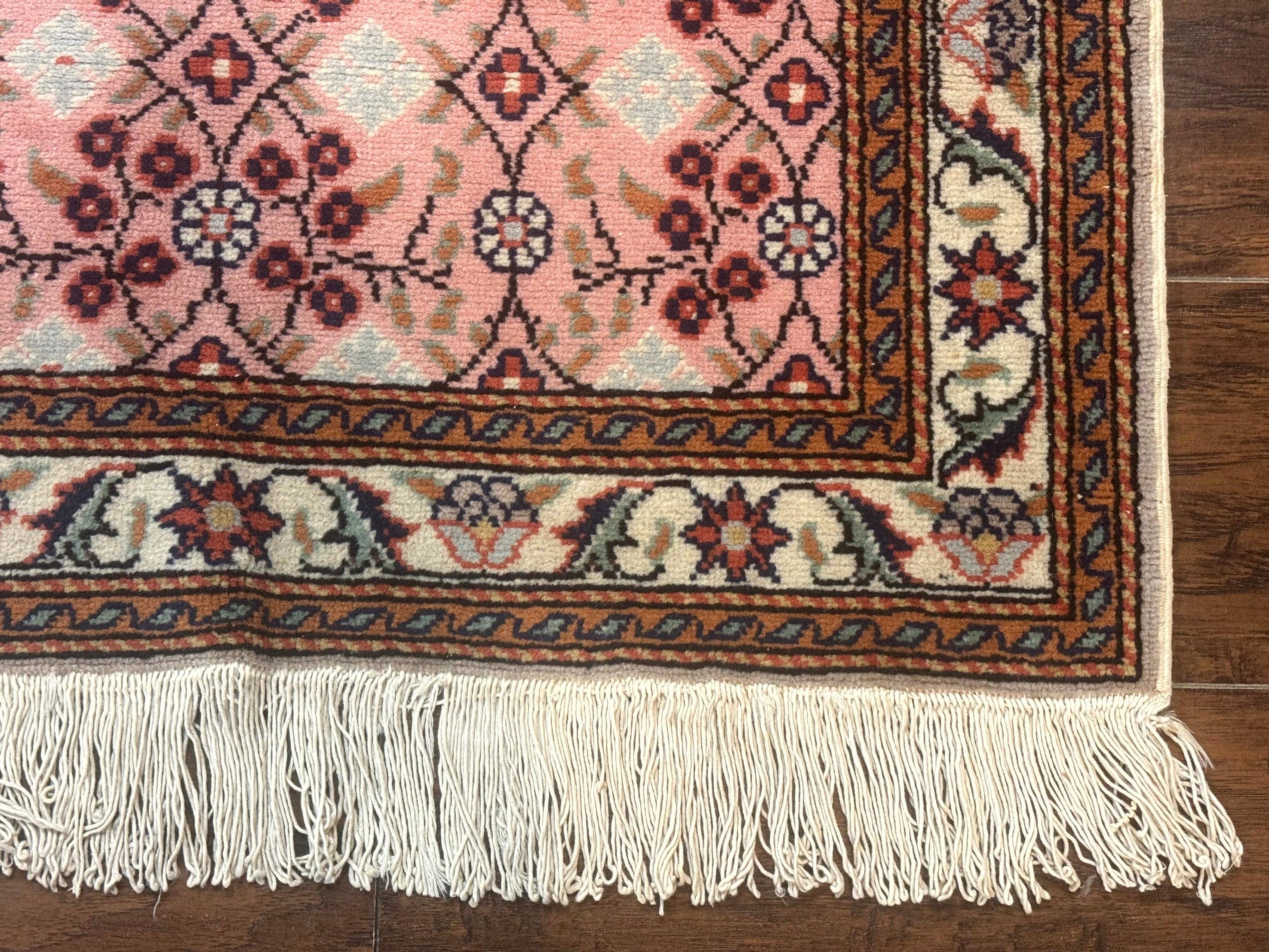 Turkish Sivas Rug 3x4, Pink, Handmade, Wool, Vintage - Jewel Rugs