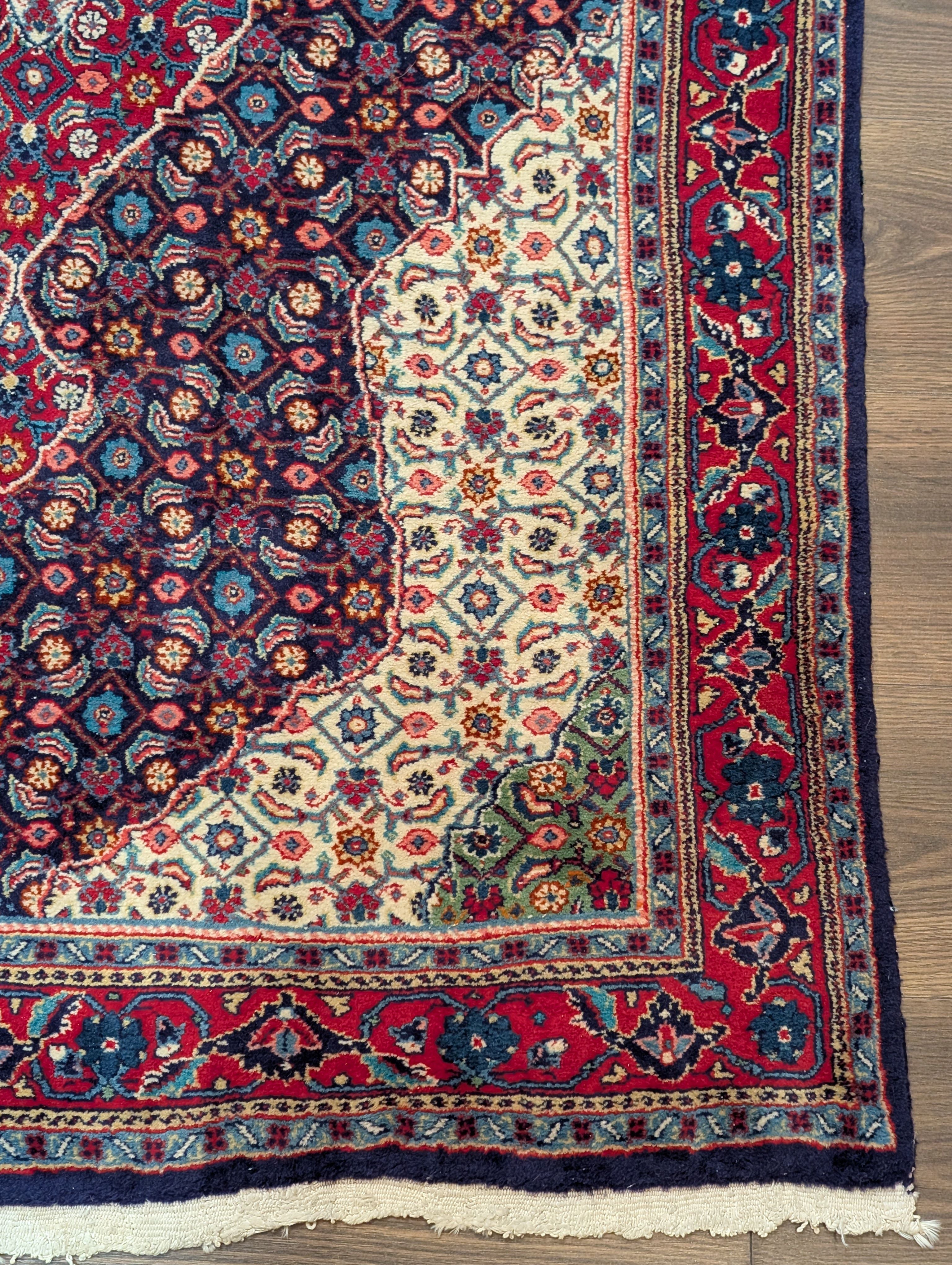 Persian Bidjar Rug 3.6 x 5.5, Navy Blue, Fine 210 KPSI, Hand Knotted - Jewel Rugs