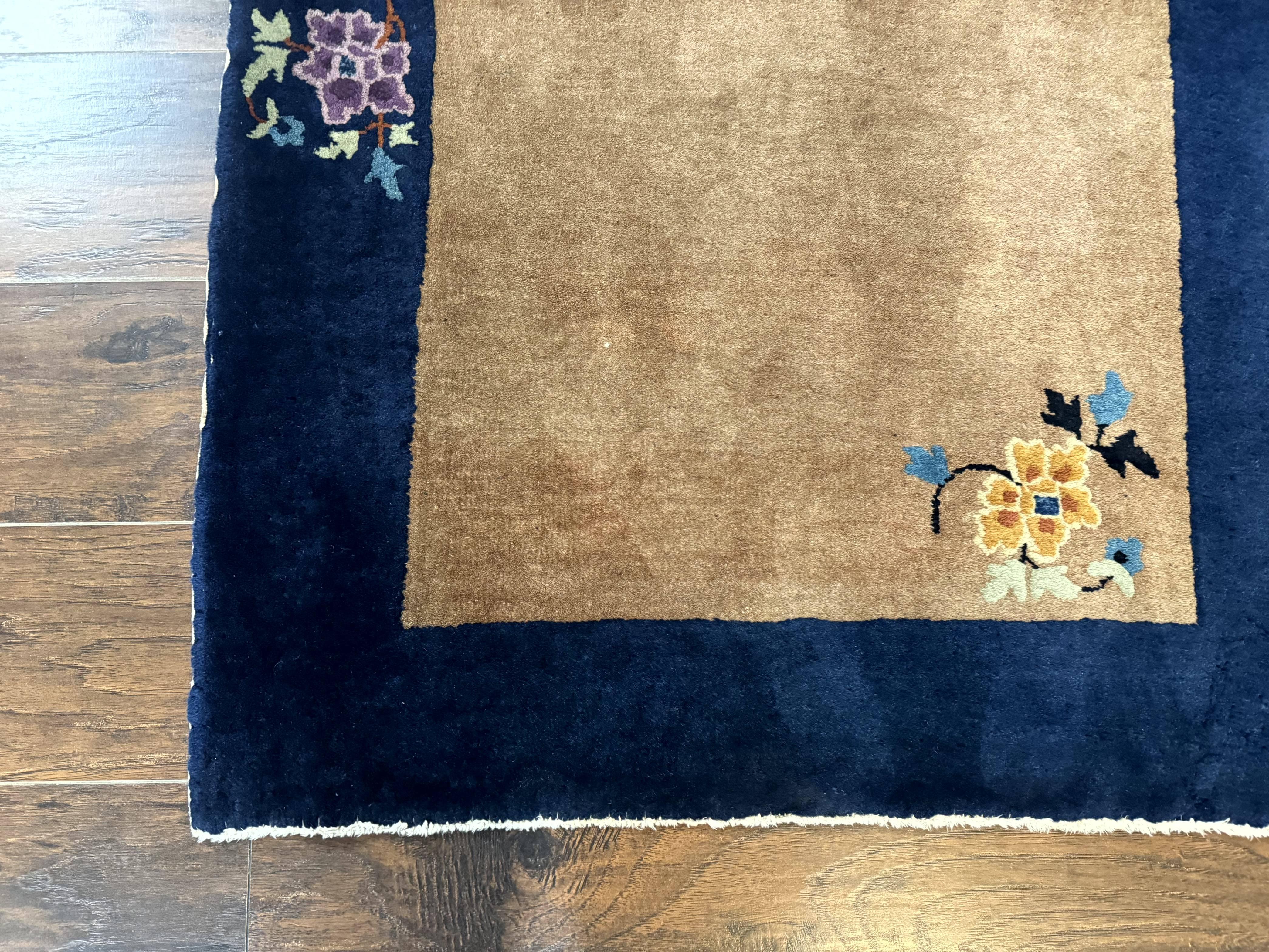 Chinese Rug 3x5, Antique Peking Art Deco Carpet, Simple Design - Jewel Rugs