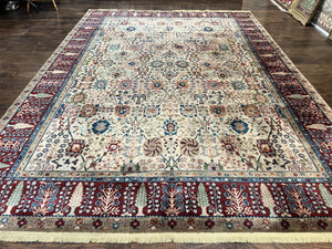 8.8 x 12 Karastan Samovar Rug Teawash #900-901 Persian Vase Pattern, Wool Karastan Carpet, Traditional Area Rug, Allover Pattern Vintage Rug