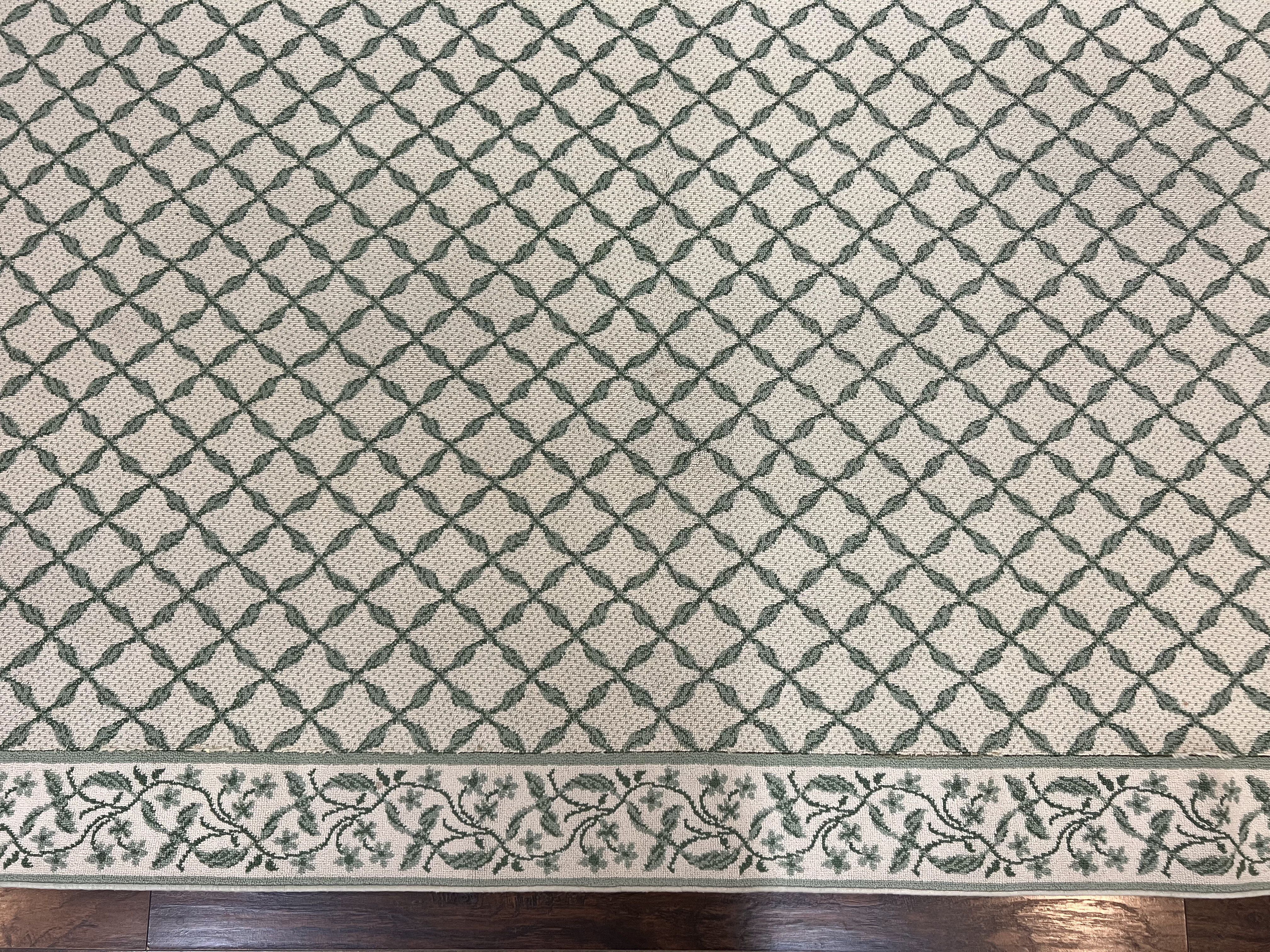 Vintage Stark Carpet 10x12, Beige & Green, European Elegant Design, Custom Made Stark Rug, Large - Jewel Rugs