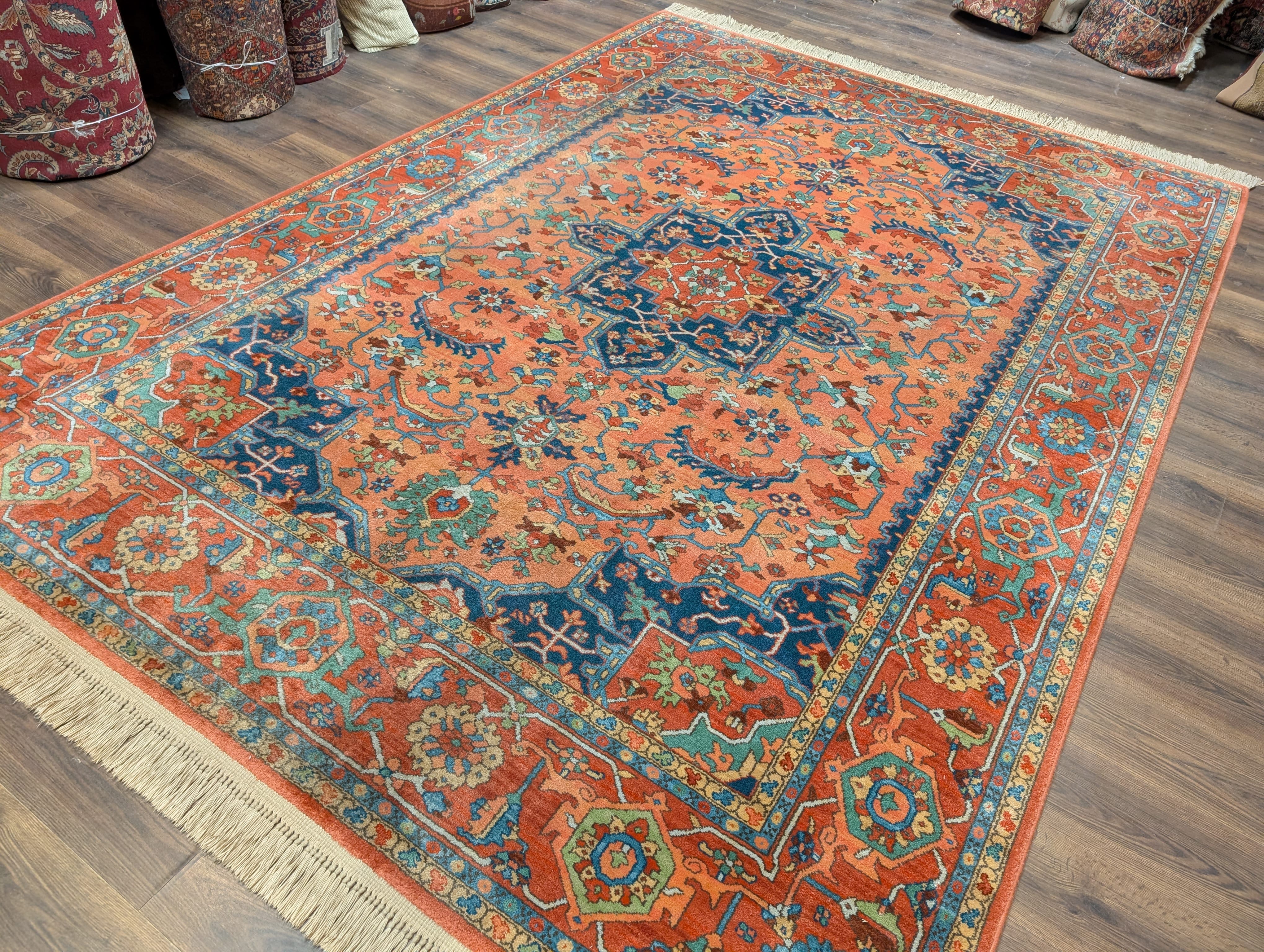 Karastan Rug 8.8 x 12 Medallion Serapi #736, Wool, Vintage, Rare - Jewel Rugs