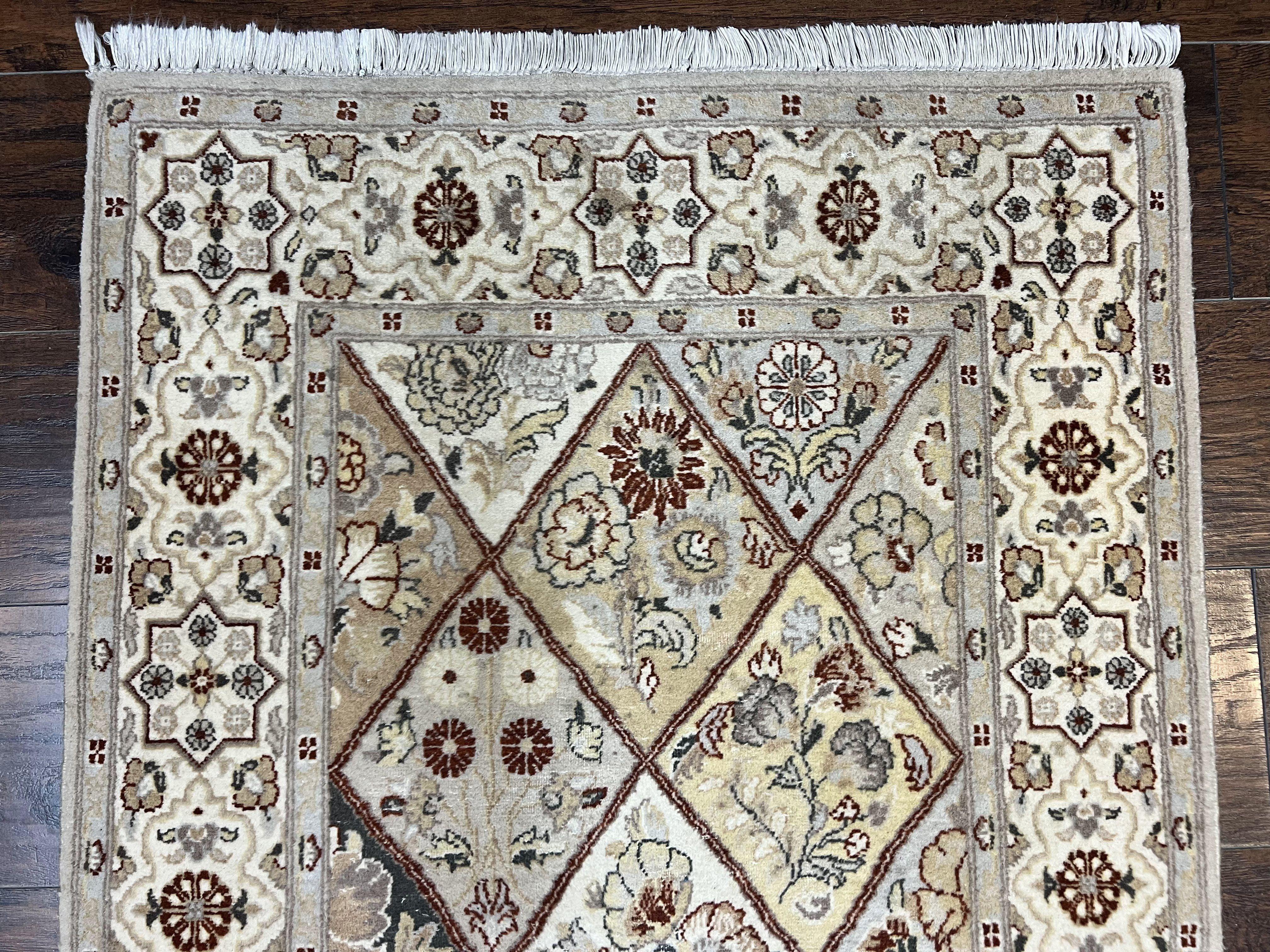 Pak Persiann Runner Rug 2.7 x 12, Handmade Wool Vintage Hallway Rug, Panel Design - Jewel Rugs