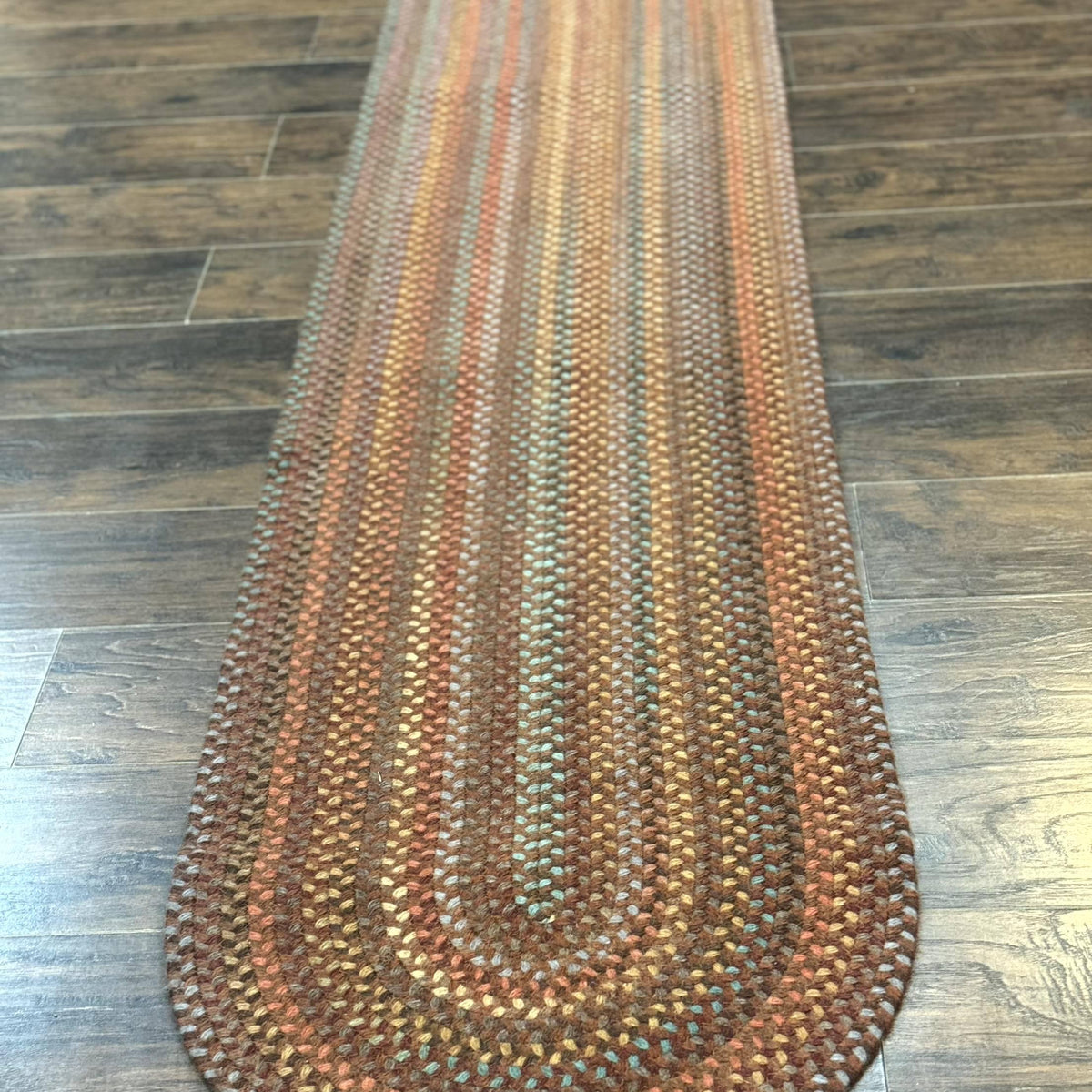 American Braided Runner Rug 2 x 9, Multicolor Vintage Hand Braided Run ...