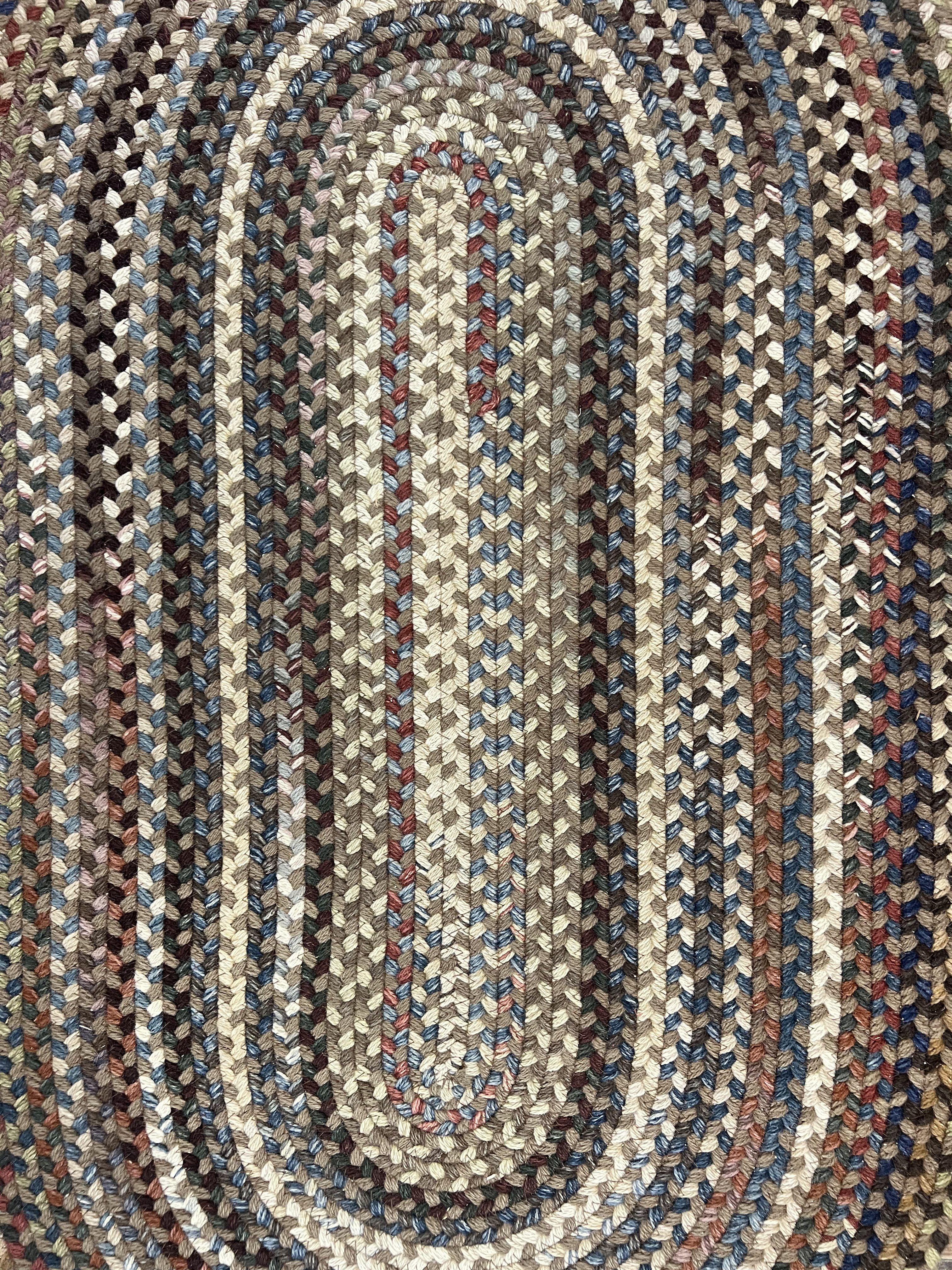 Oval Braided Rug 2x4, Multicolor Oval Rug, Hand Woven, Vintage Wool Handmade Braided Rug, Small American Braided Rug - Jewel Rugs