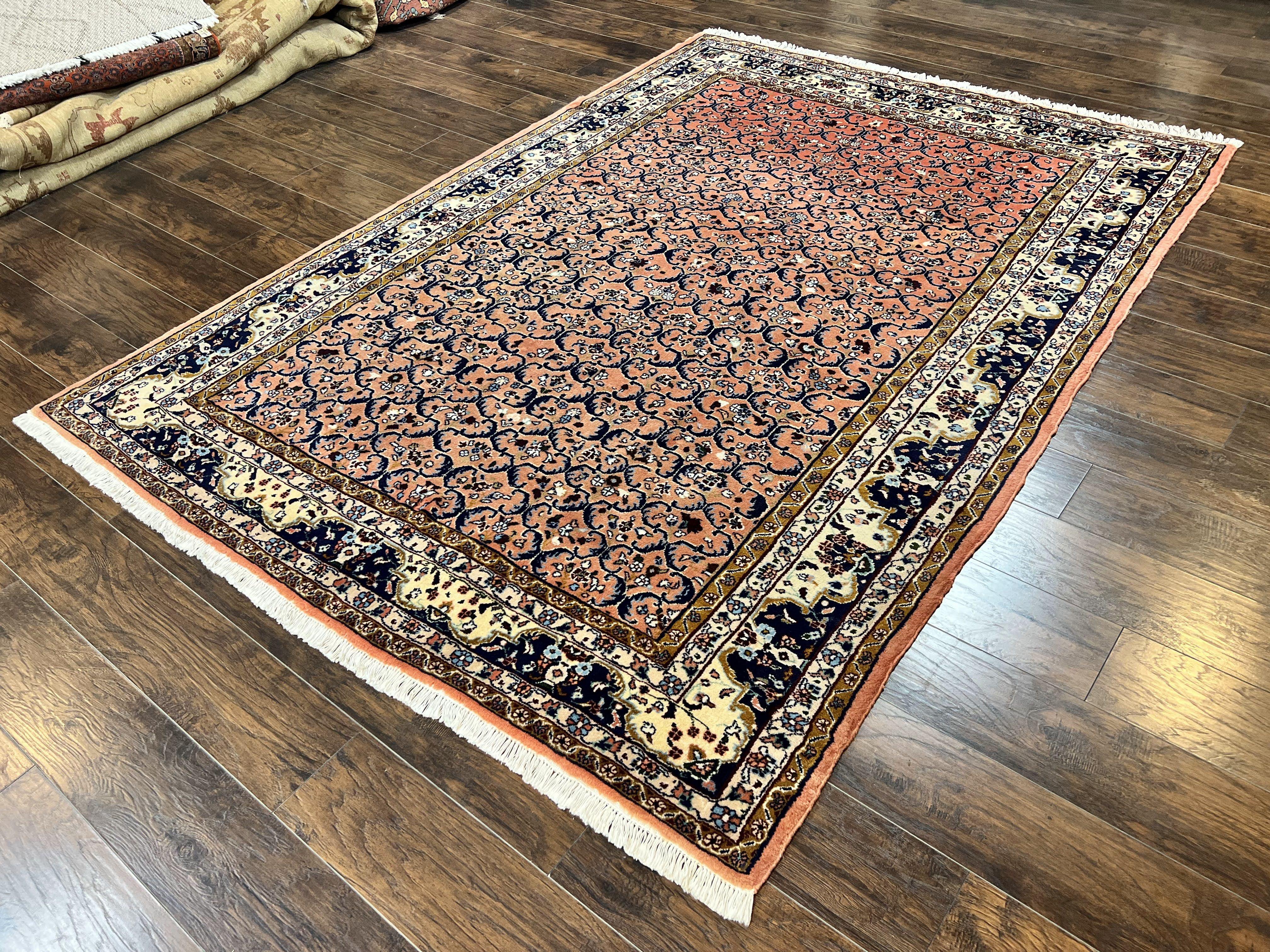 Persian Lilihan Rug 7x9 - Light Red & Cream, Floral Pattern - Jewel Rugs