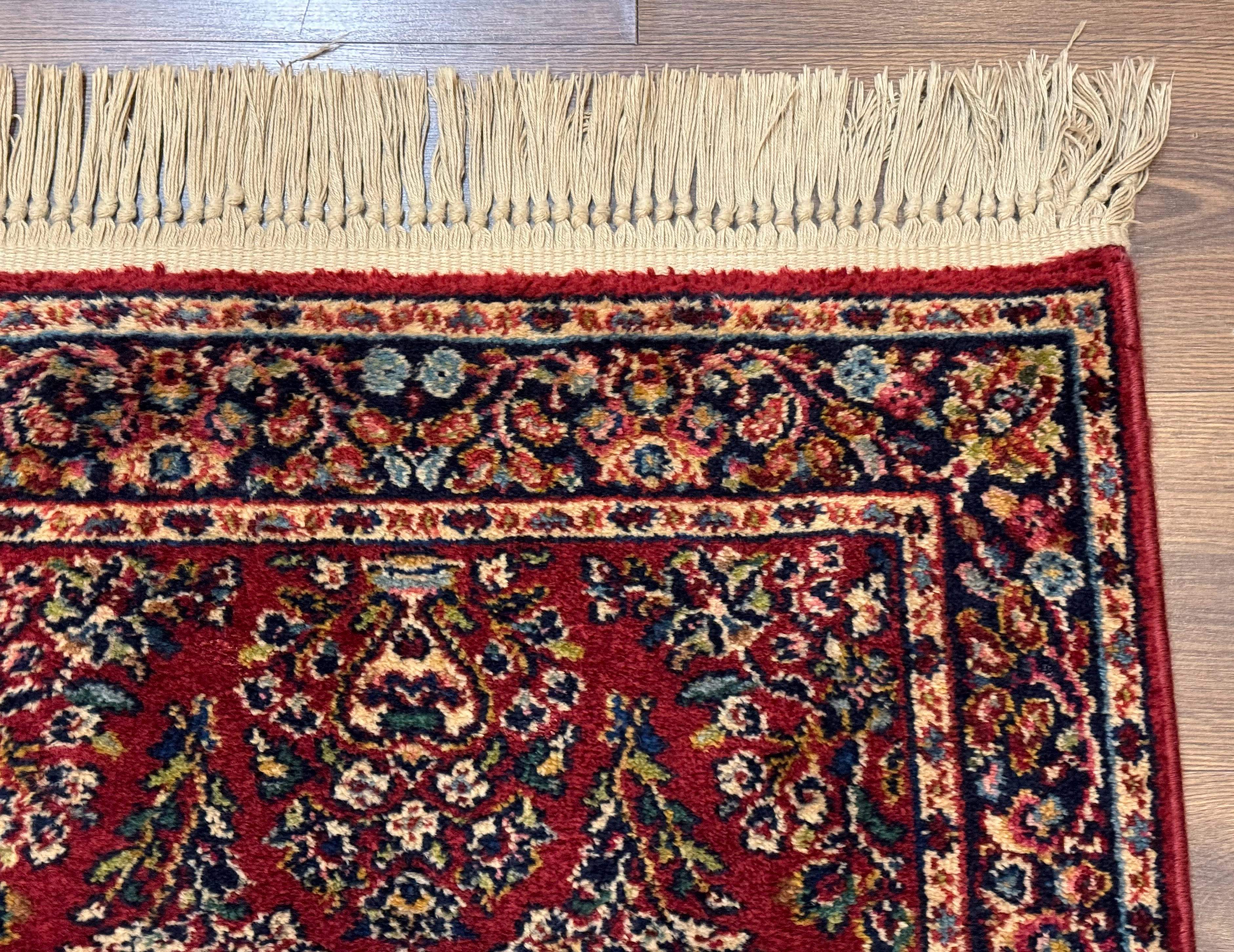 Karastan Runner Rug 2.6 x 8.6, Red Sarouk #785, Original 700 Series, Wool, Rare - Jewel Rugs